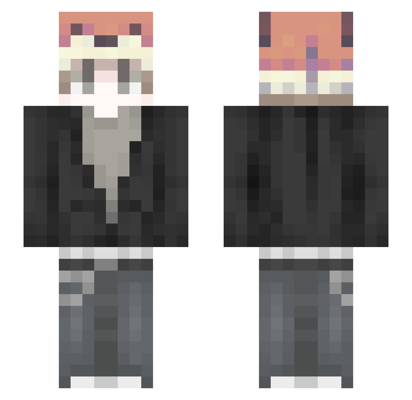 Erebus__0 Minecraft skin, front and back view