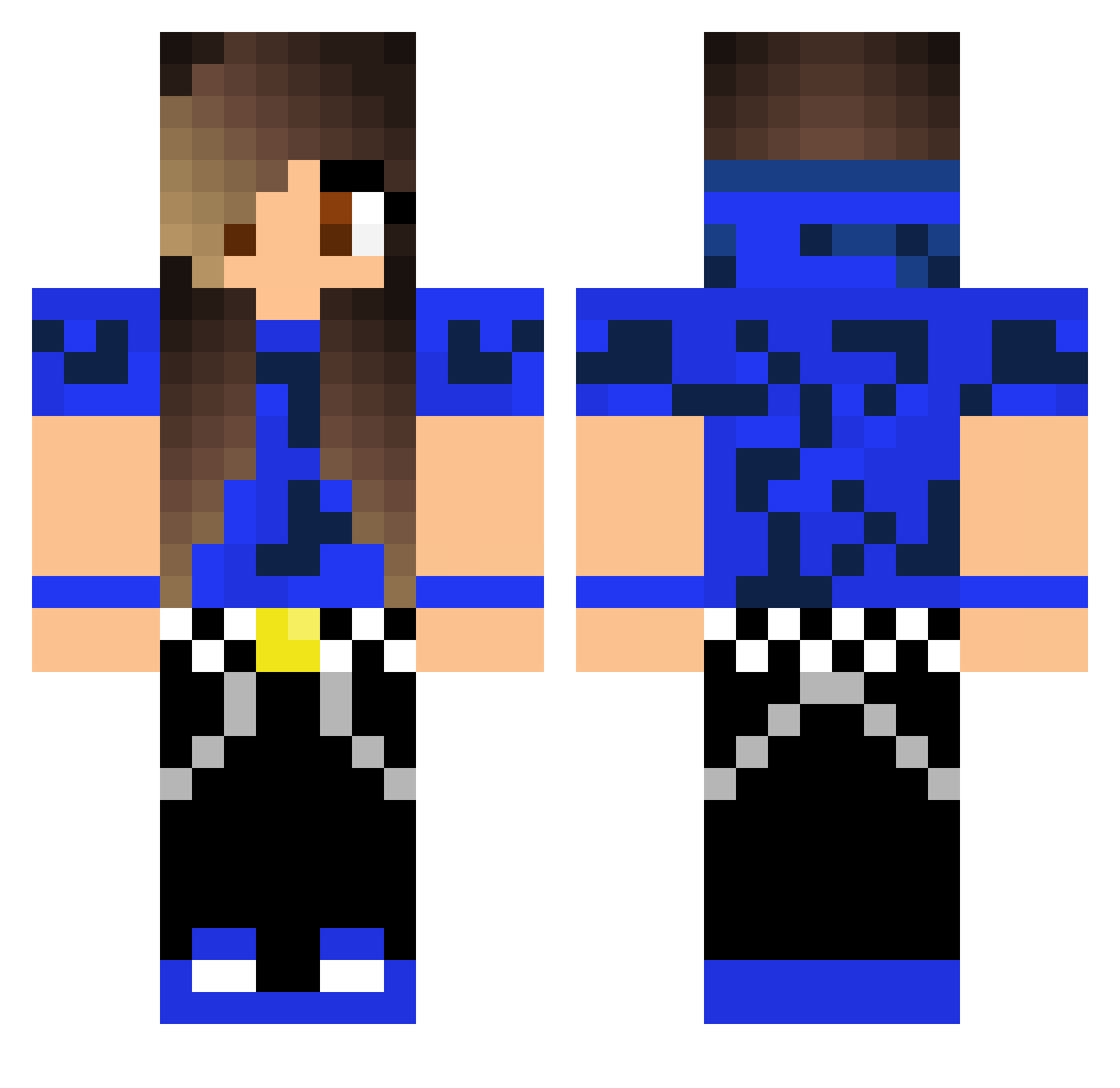 MissCaitlyn Minecraft skin, front and back view