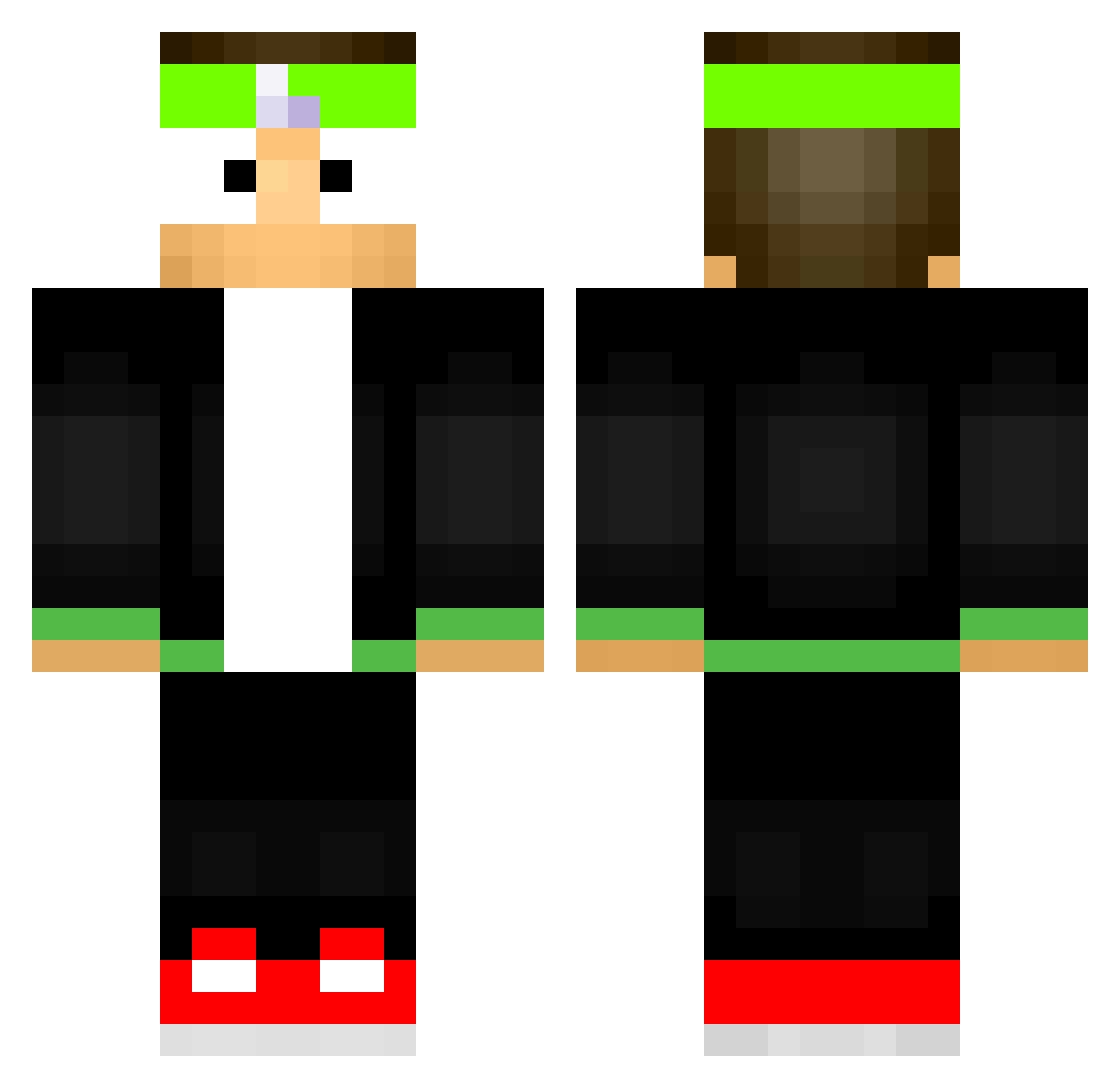 Lil_Vitaa Minecraft skin, front and back view