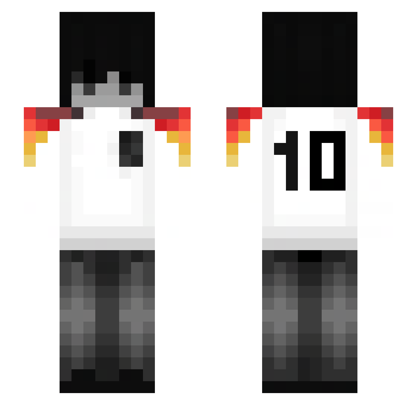 qunko Minecraft skin, front and back view