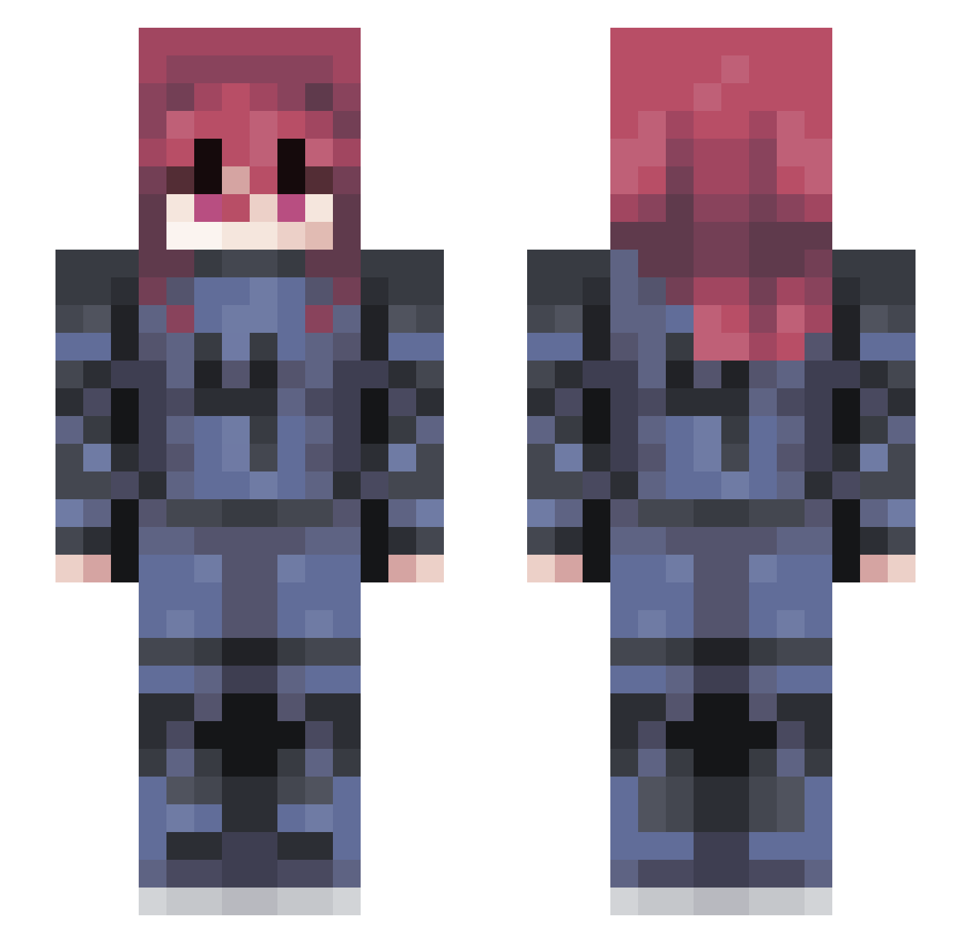 Soulx1054 Minecraft skin, front and back view