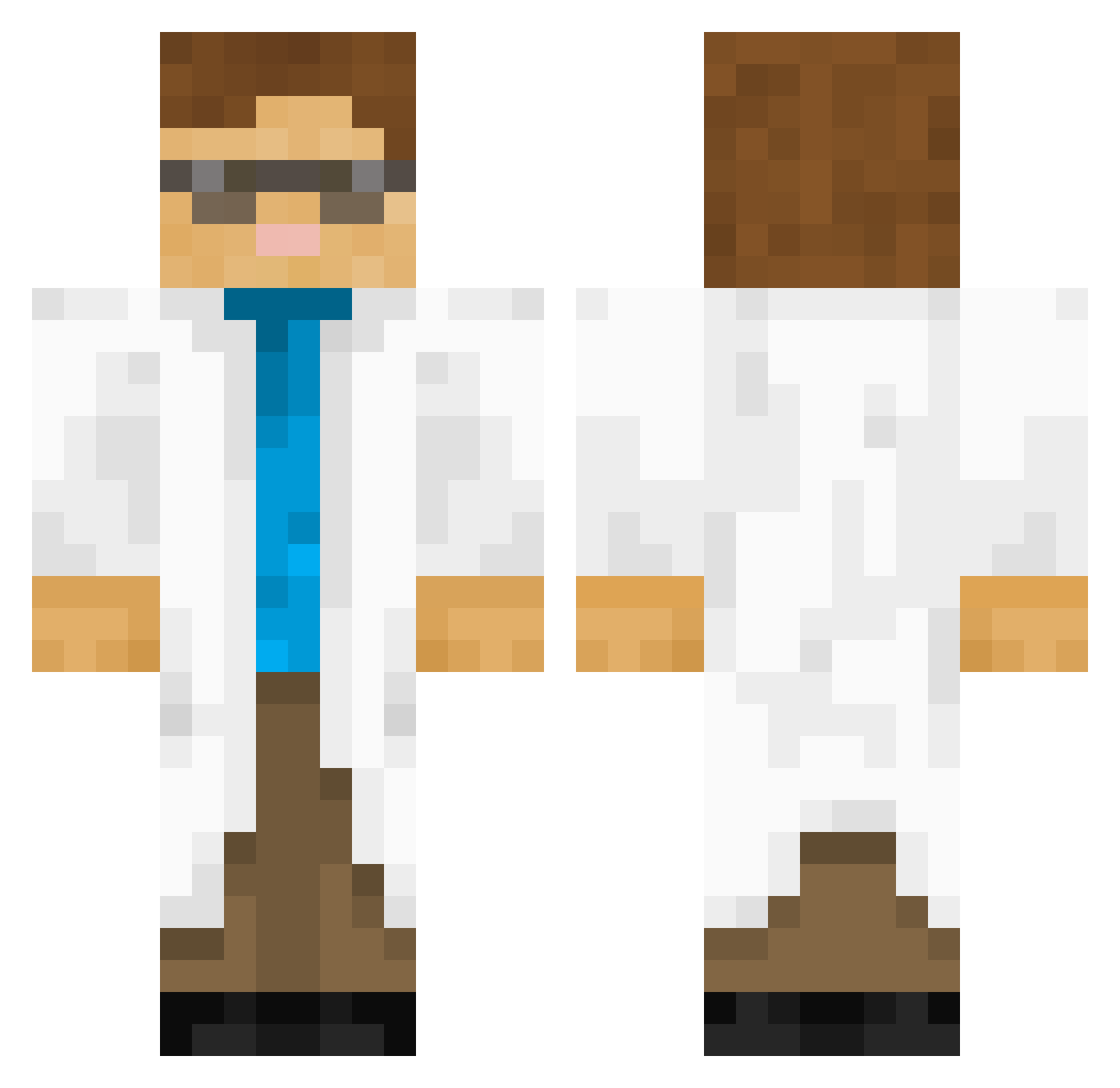 CheDani Minecraft skin, front and back view