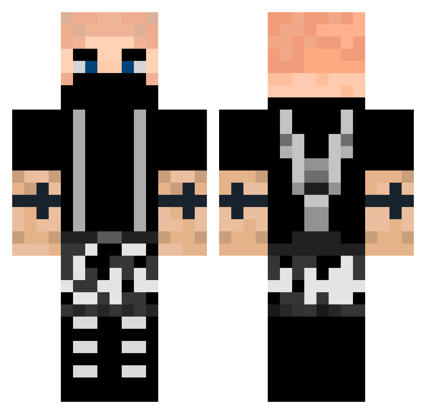 Choss01 Minecraft skin, front and back view