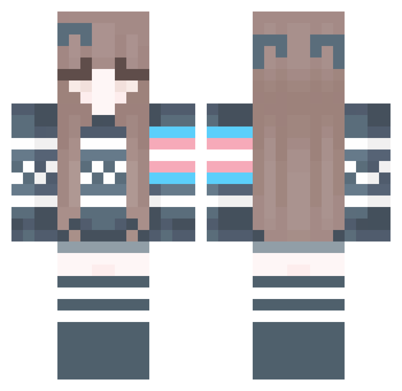 Balkan_Person Minecraft skin, front and back view