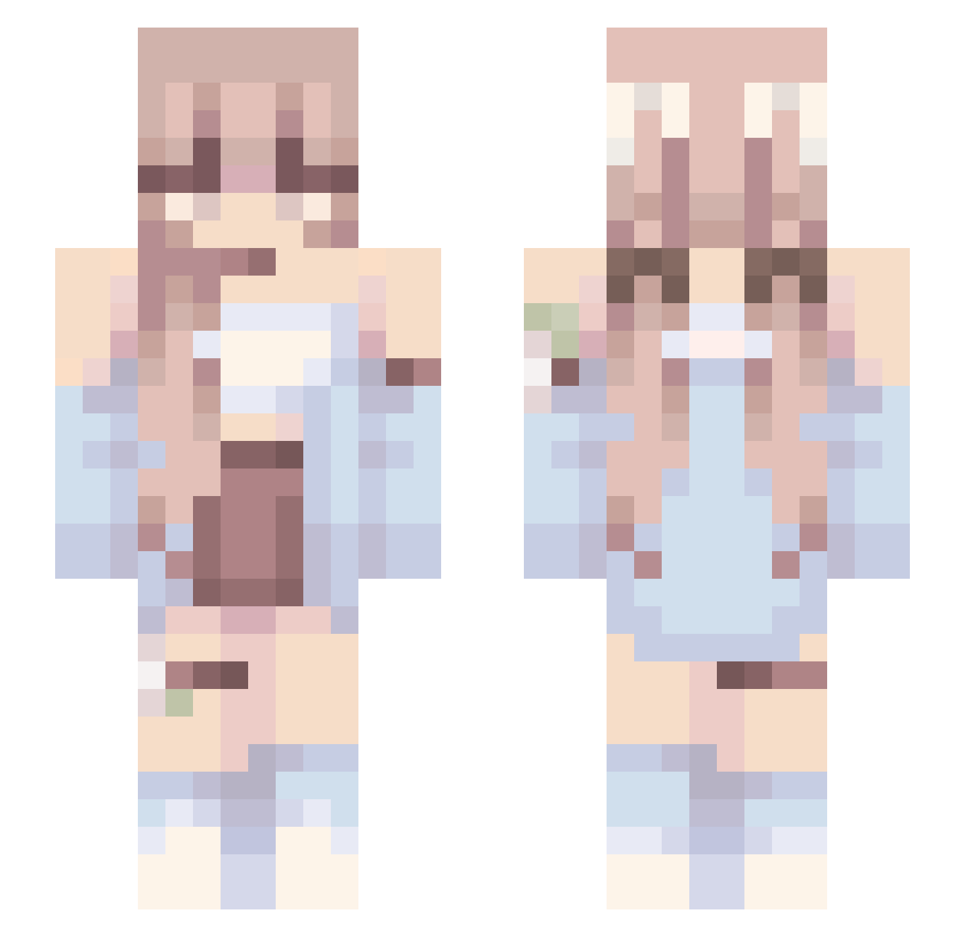 TheEternalJay148 Minecraft skin, front and back view