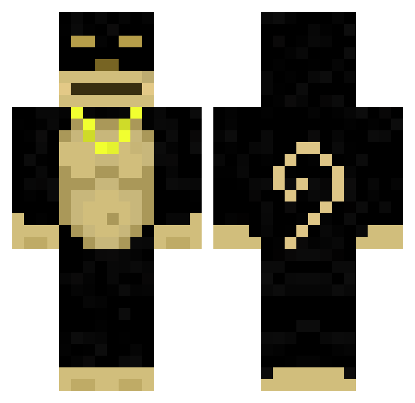 GERBUR Minecraft skin, front and back view