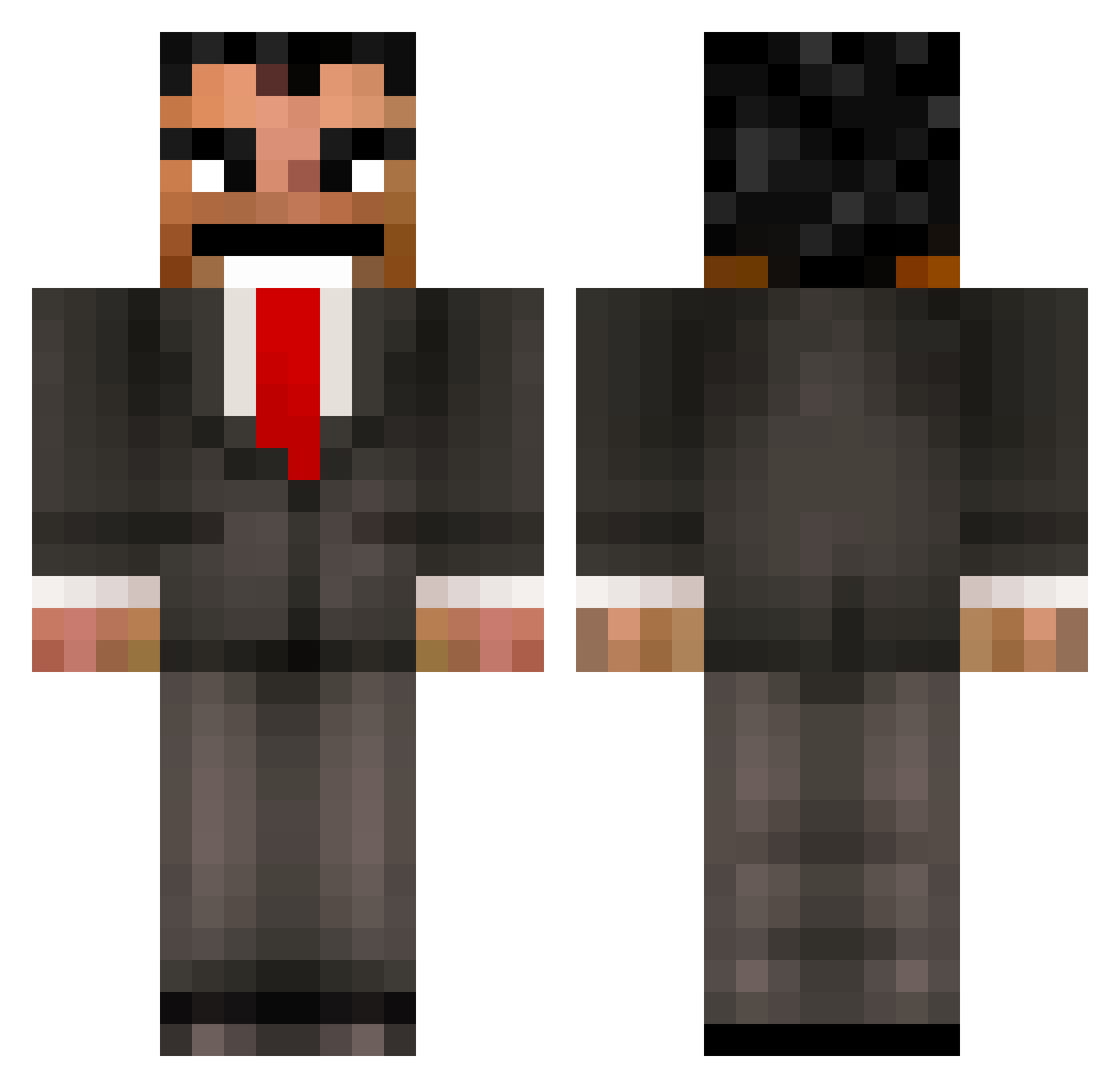 pyunbiwi Minecraft skin, front and back view