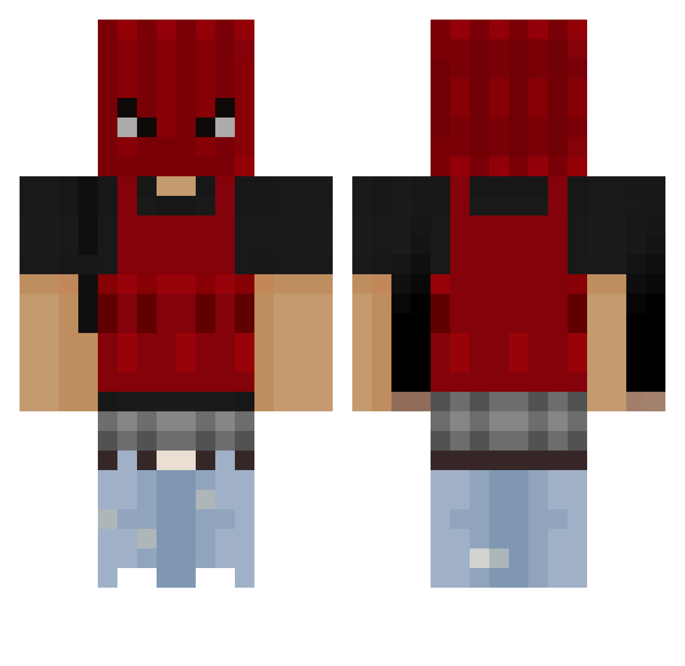 toneq_1 Minecraft skin, front and back view