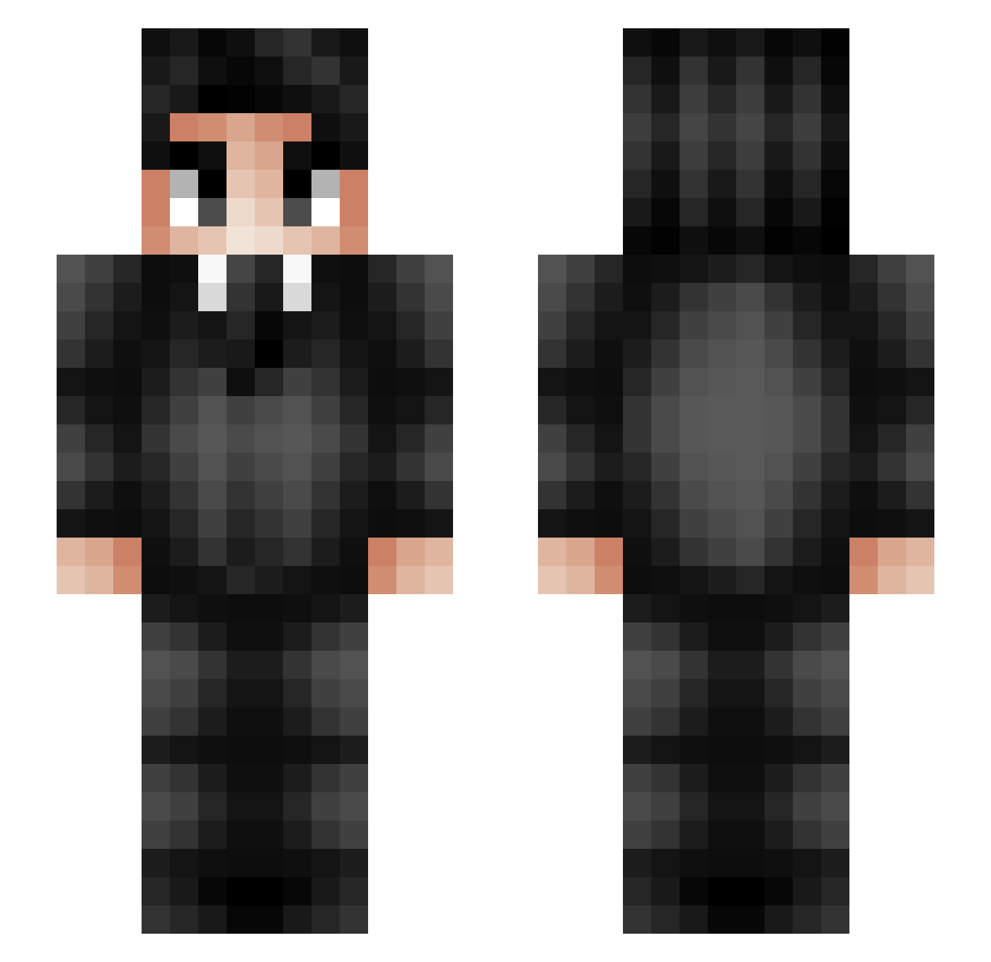 imTHEweirdKID Minecraft skin, front and back view