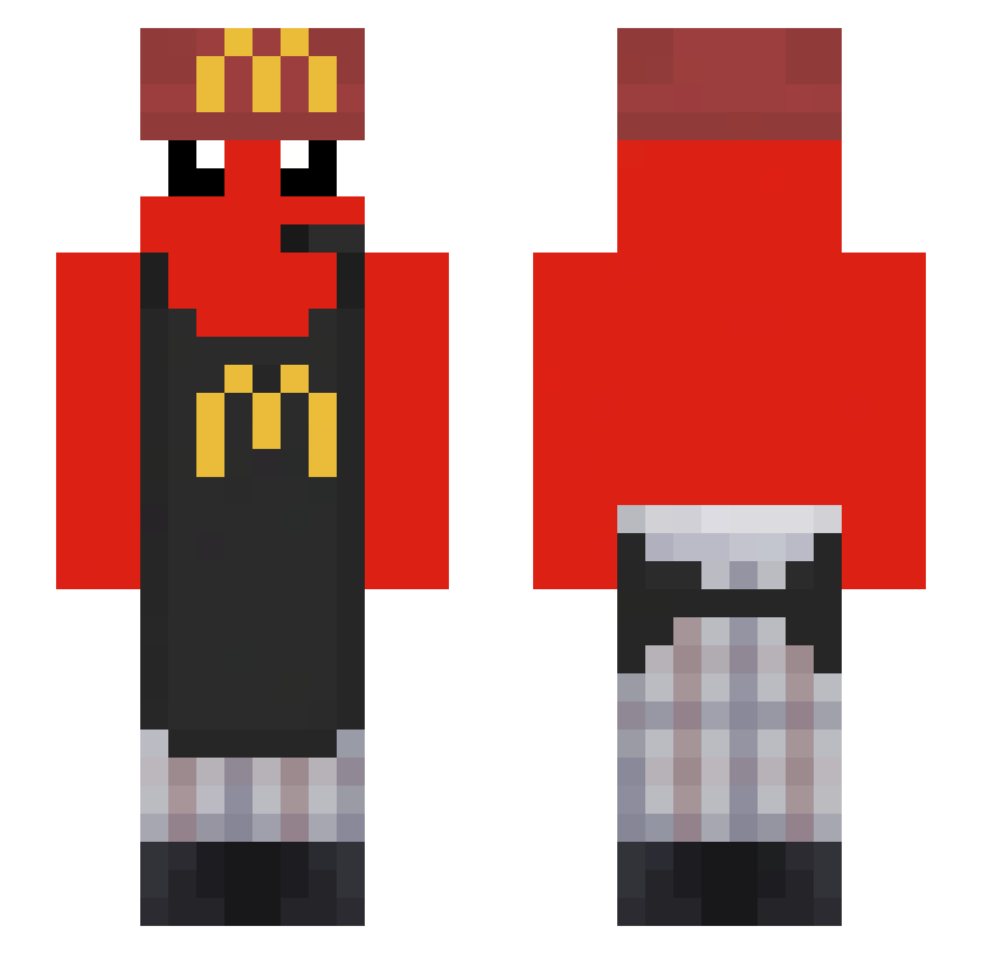 pulheim78 Minecraft skin, front and back view