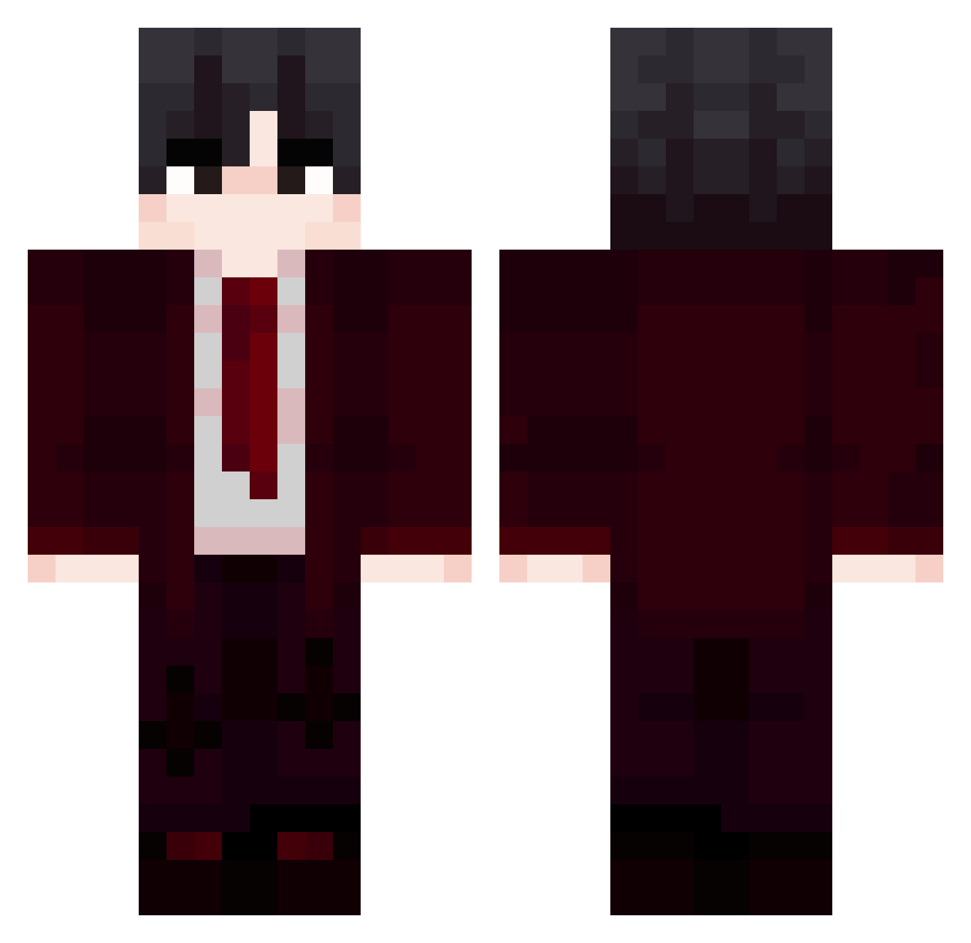 SirPrite Minecraft skin, front and back view