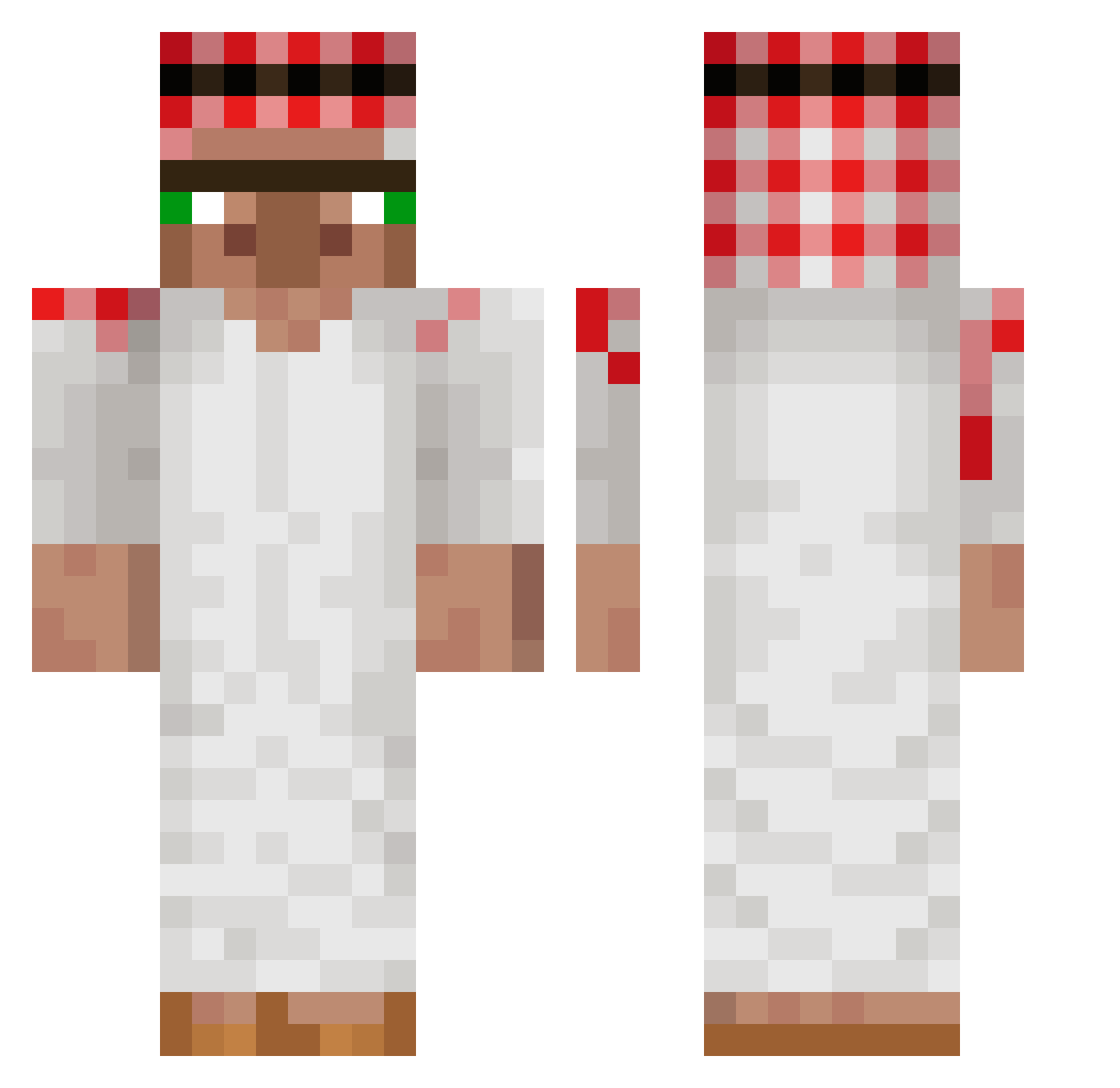 Polario31 Minecraft skin, front and back view