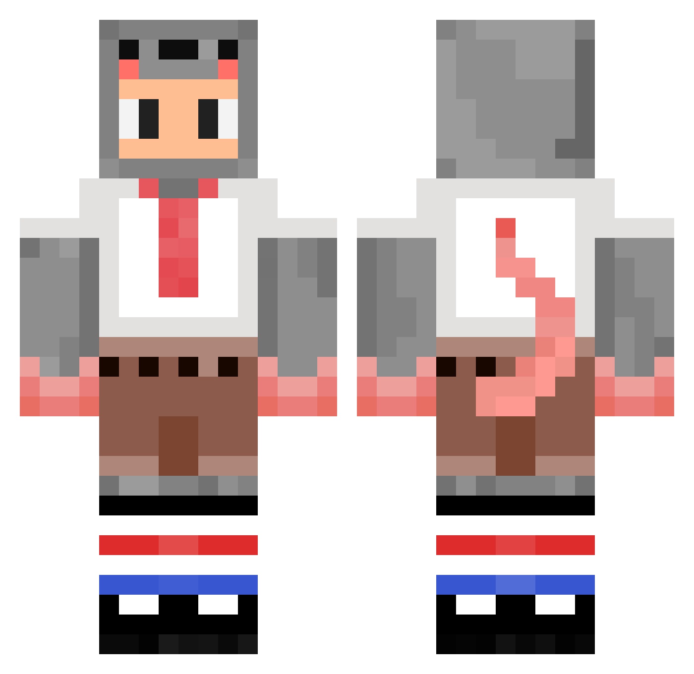 Serafiel Minecraft skin, front and back view