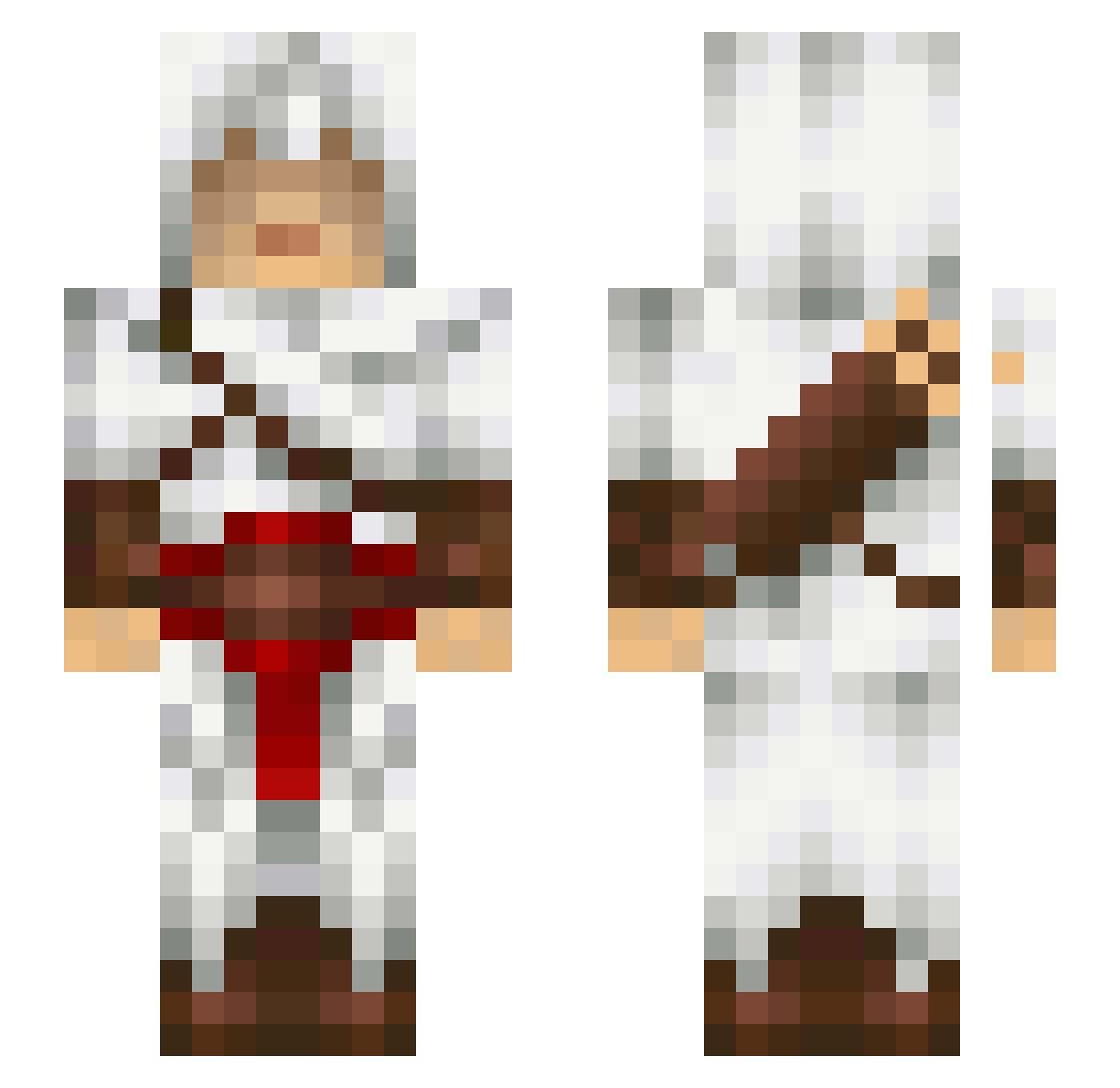 Antonaeus Minecraft skin, front and back view