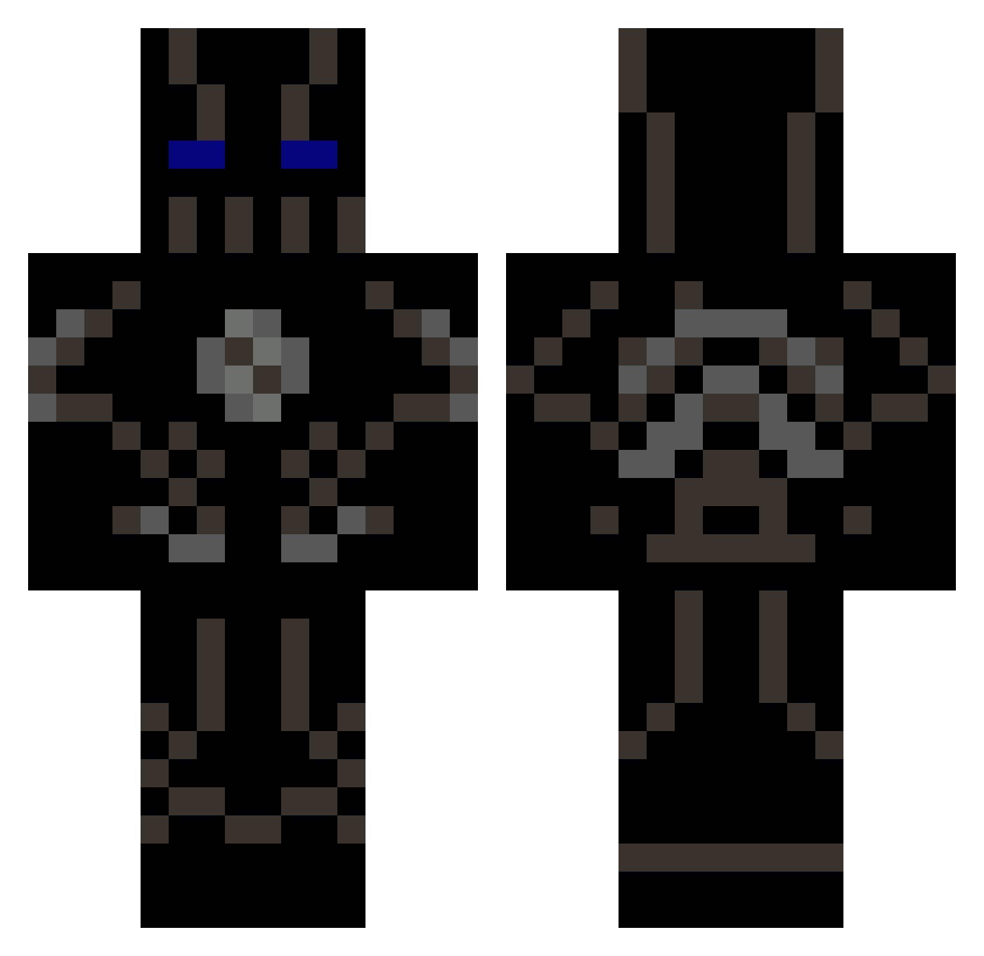 Blypyy Minecraft skin, front and back view