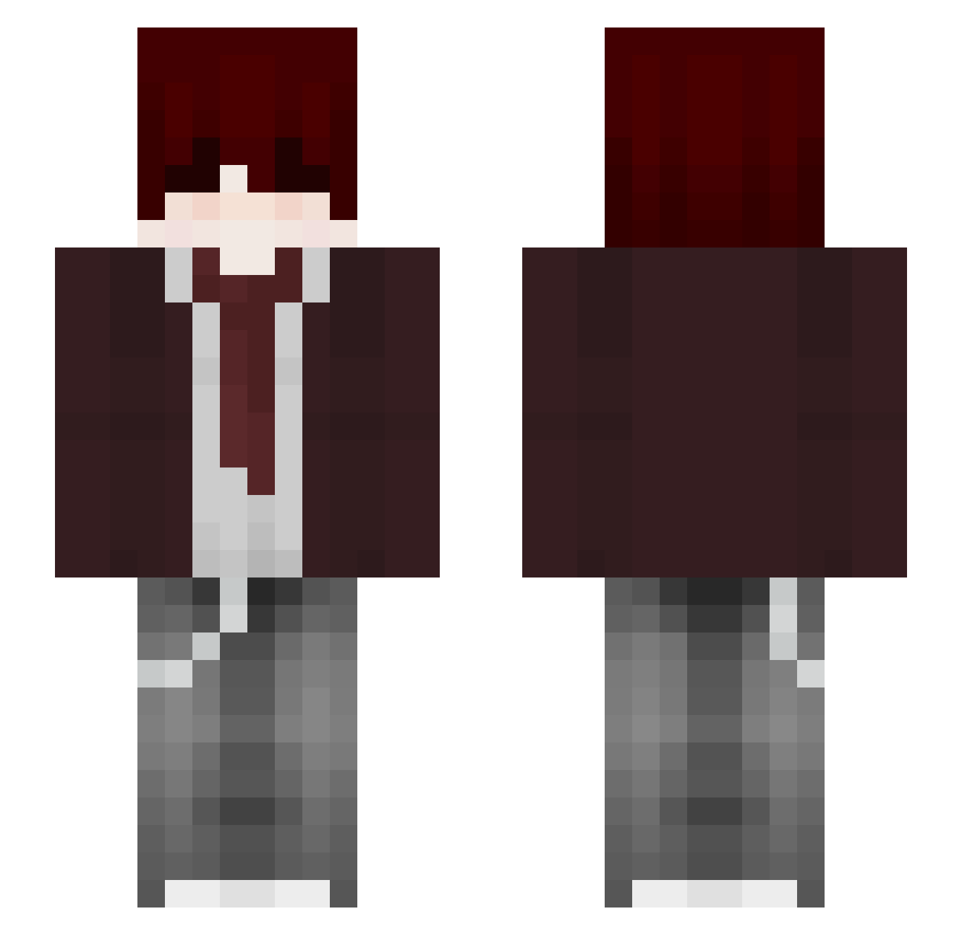 urnotzalex Minecraft skin, front and back view