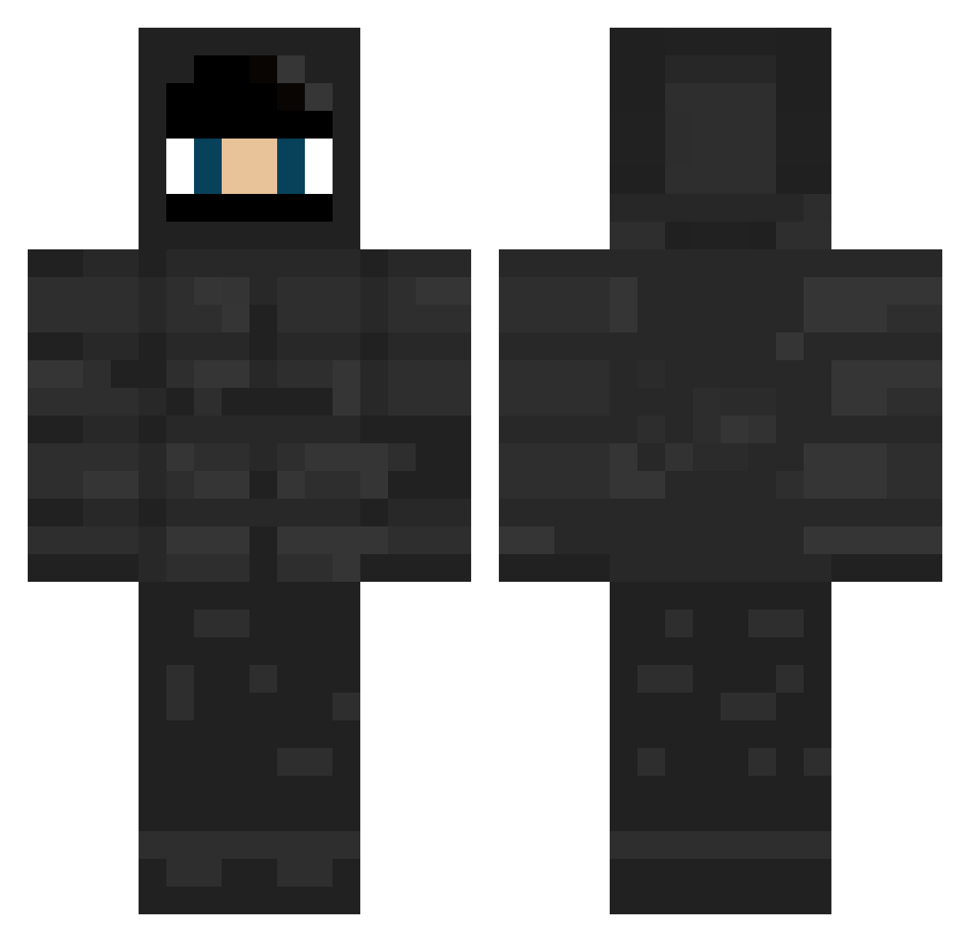 Trollface_killah Minecraft skin, front and back view