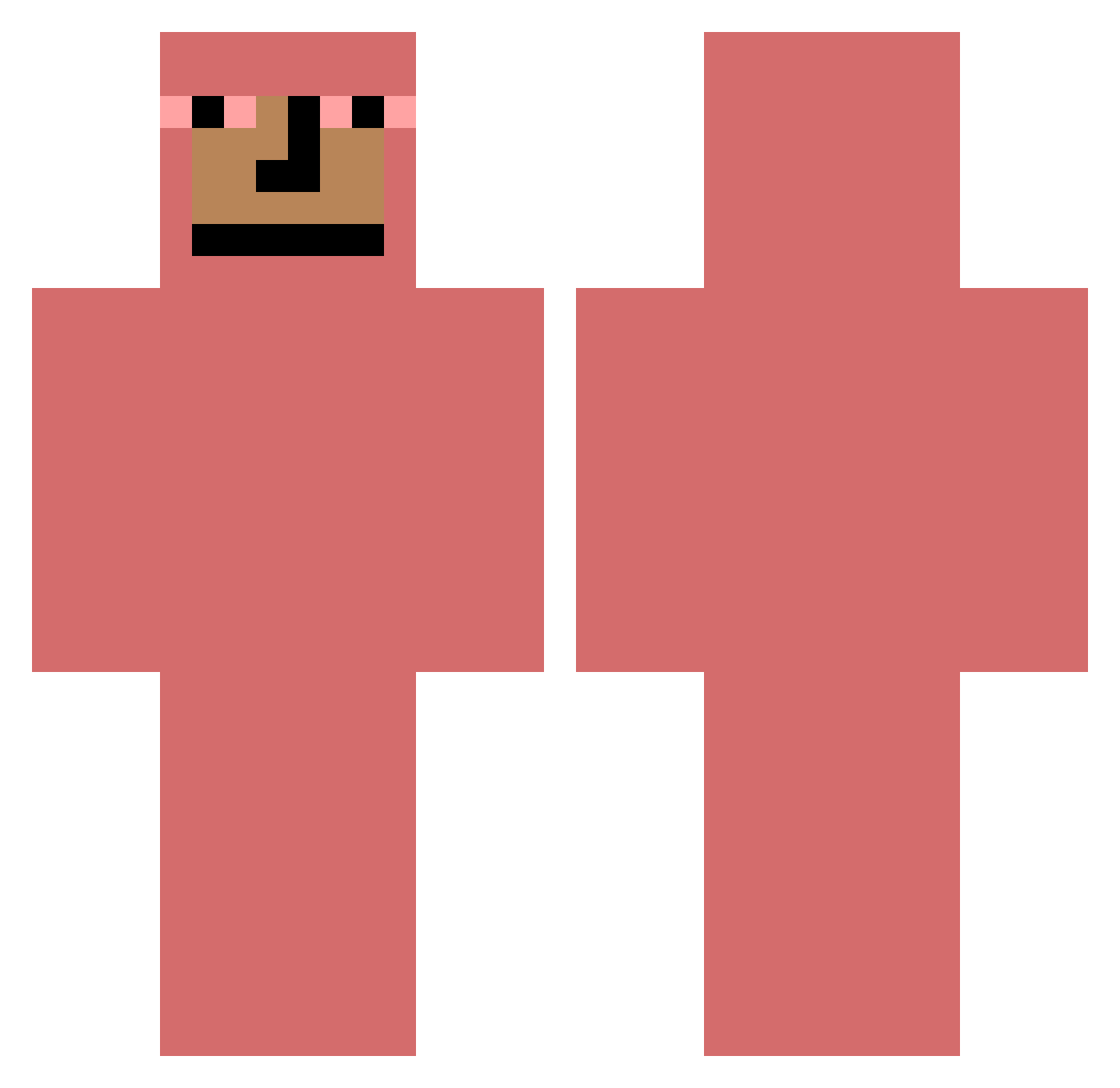 xxxtrikk Minecraft skin, front and back view
