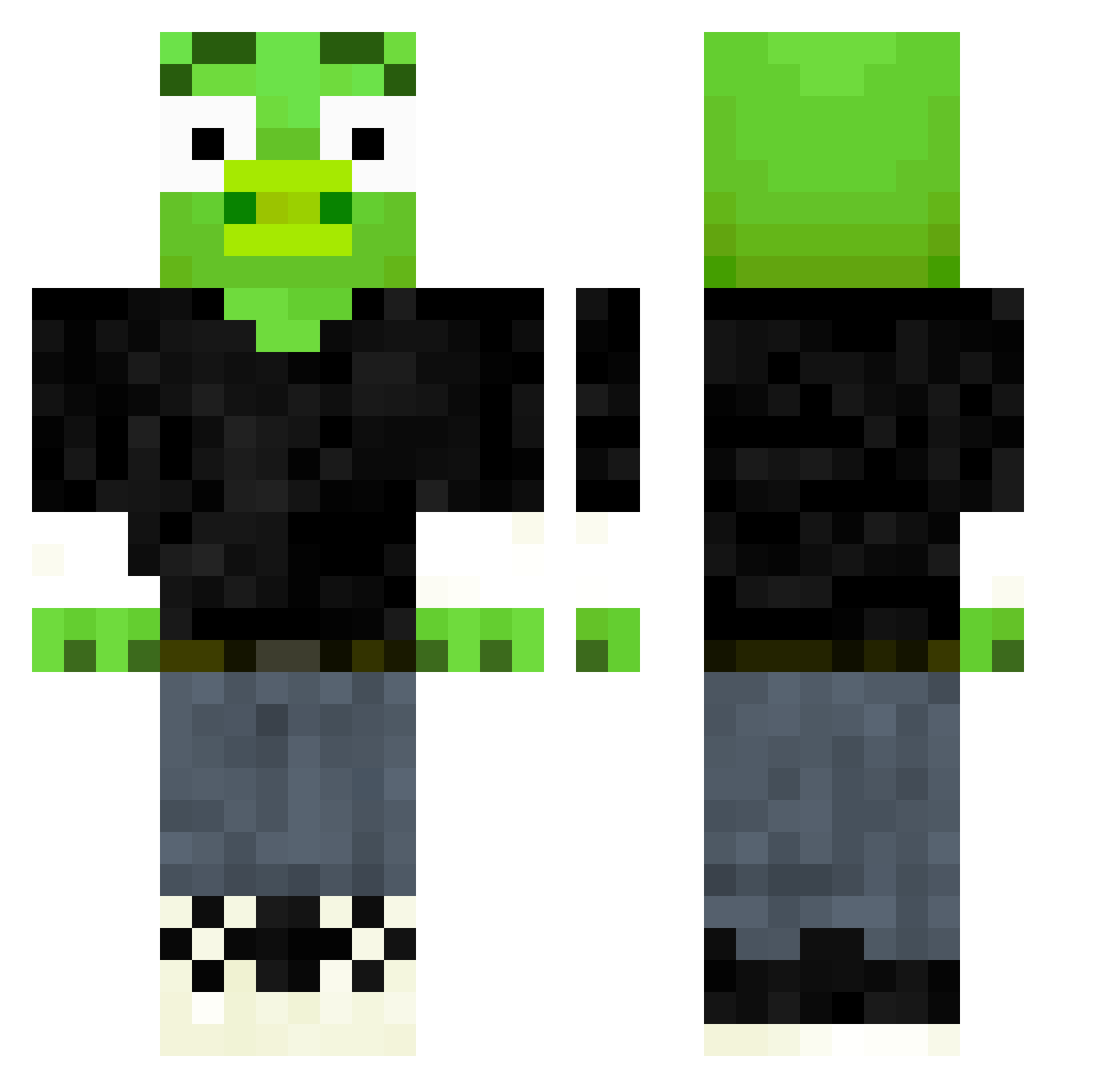 Jero5039 Minecraft skin, front and back view