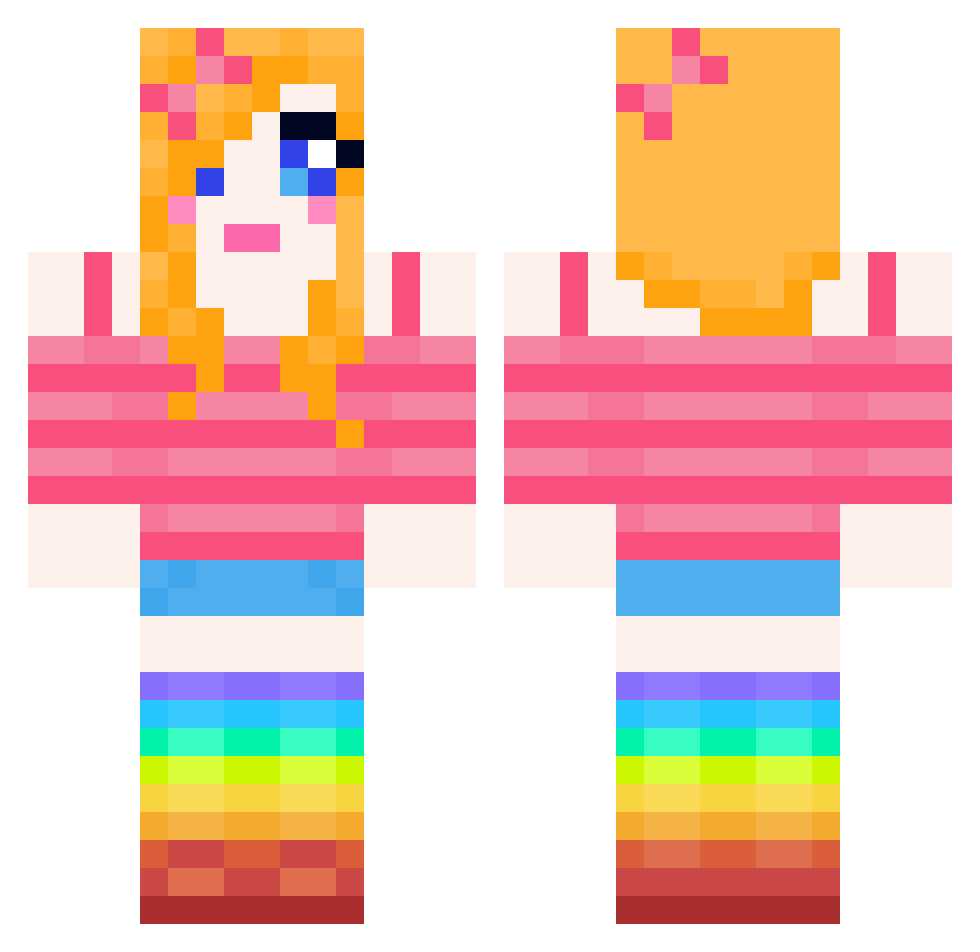 catpoetry06 Minecraft skin, front and back view