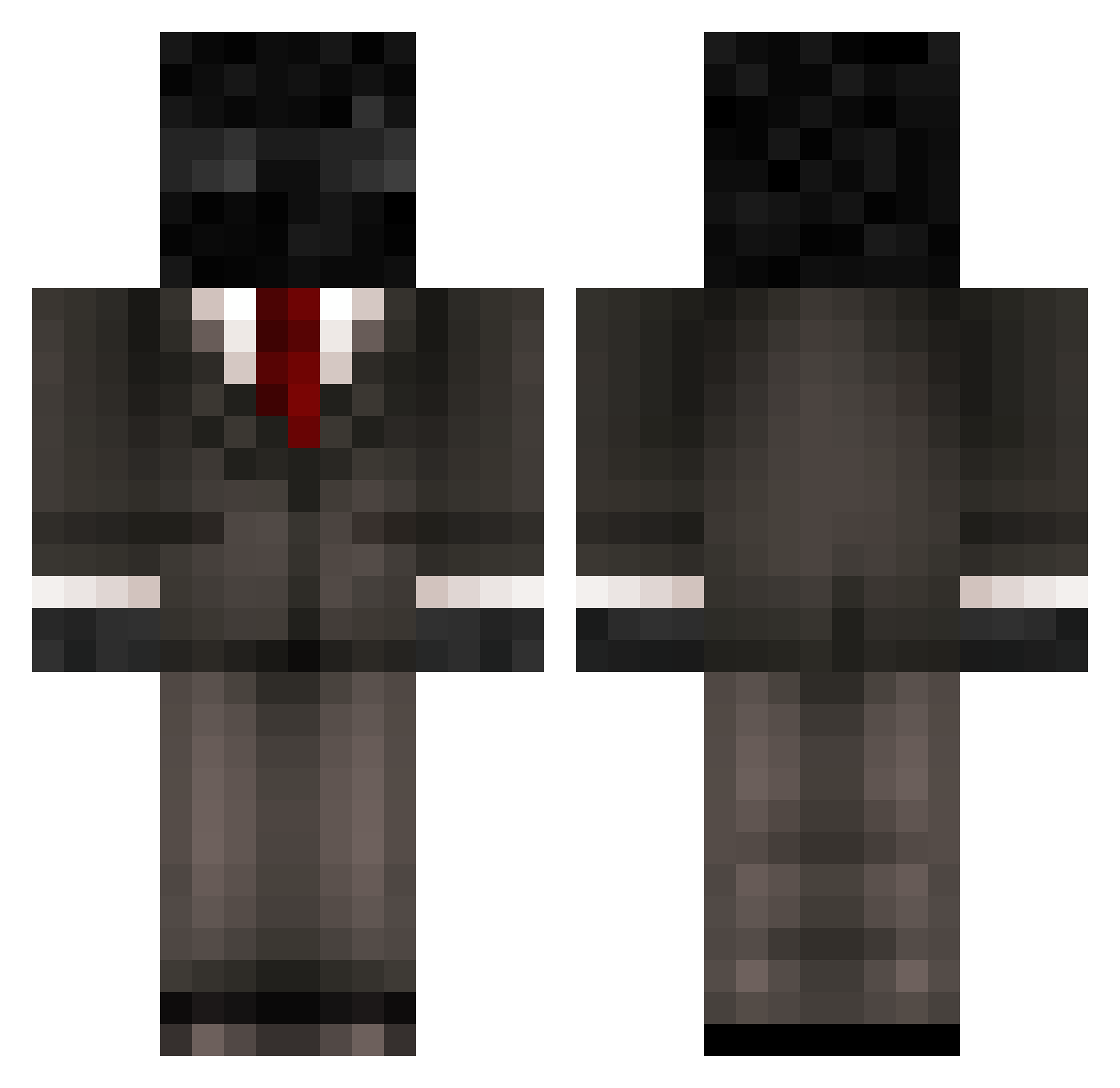 CosmicPigeon676 Minecraft skin, front and back view