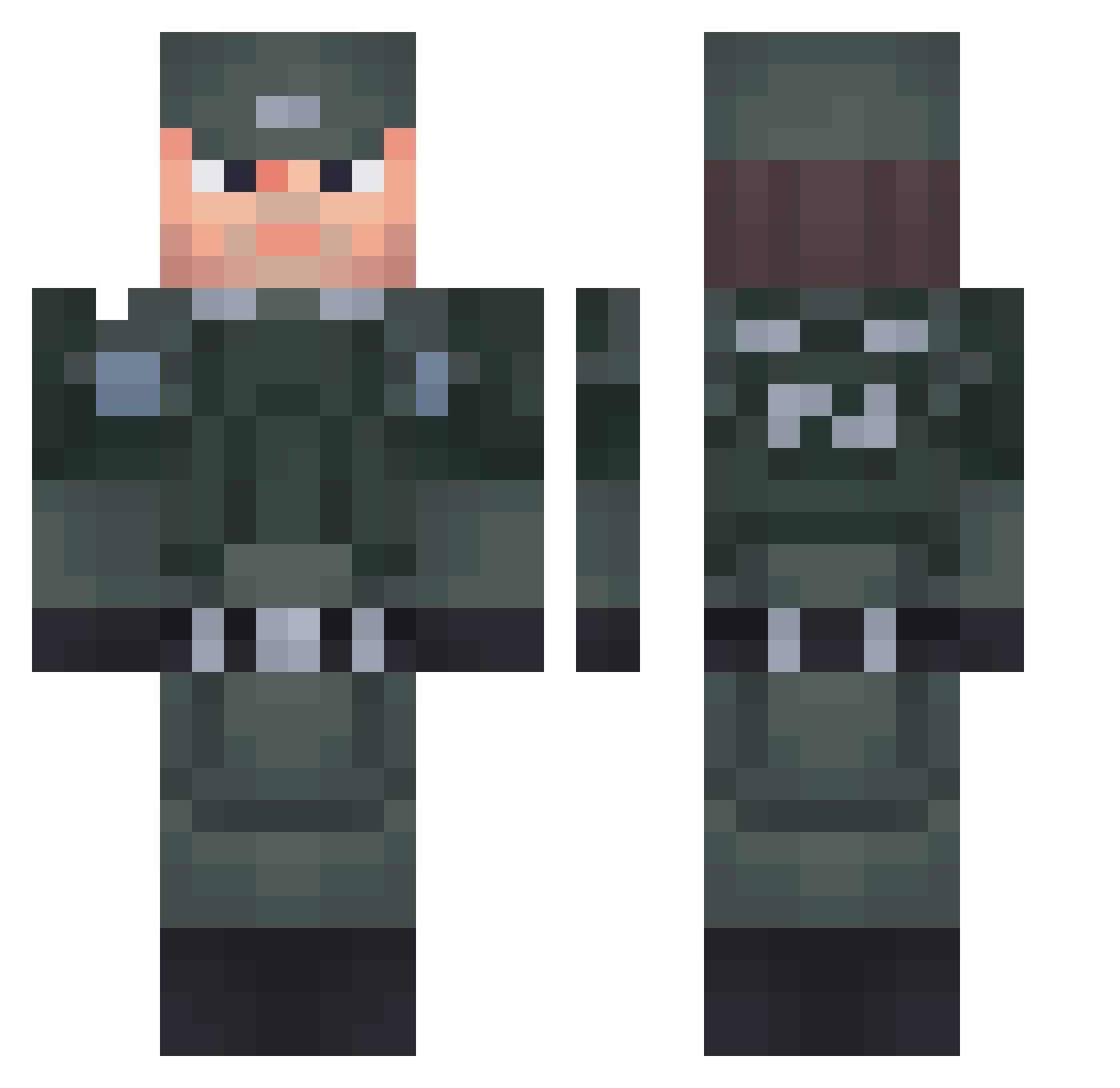 AlexDav14 Minecraft skin, front and back view