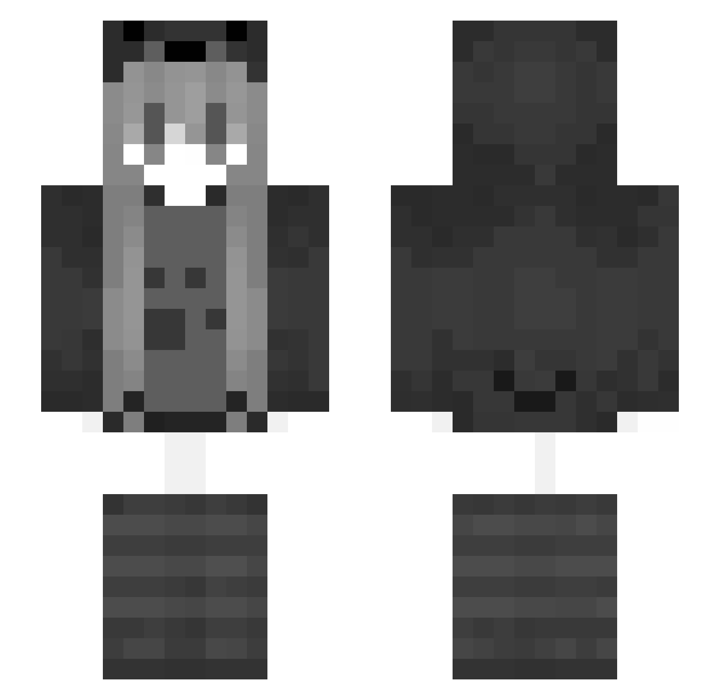 Futol Minecraft skin, front and back view