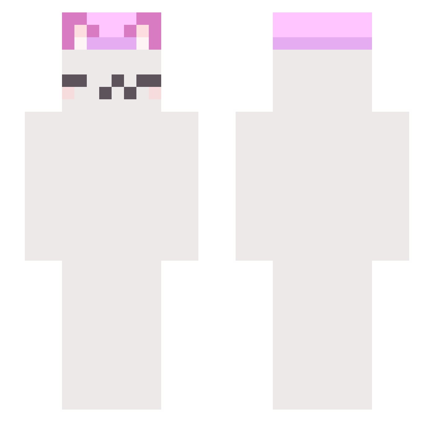 vted Minecraft skin, front and back view