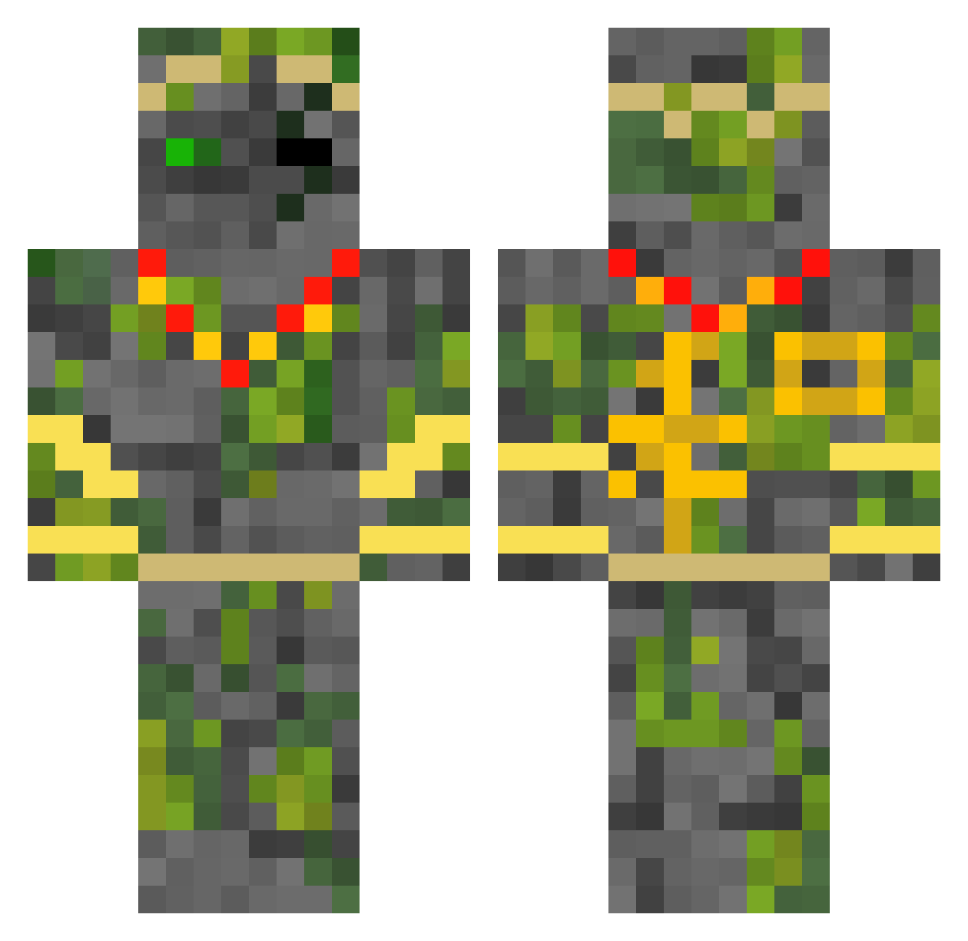 ThebigbadDs Minecraft skin, front and back view