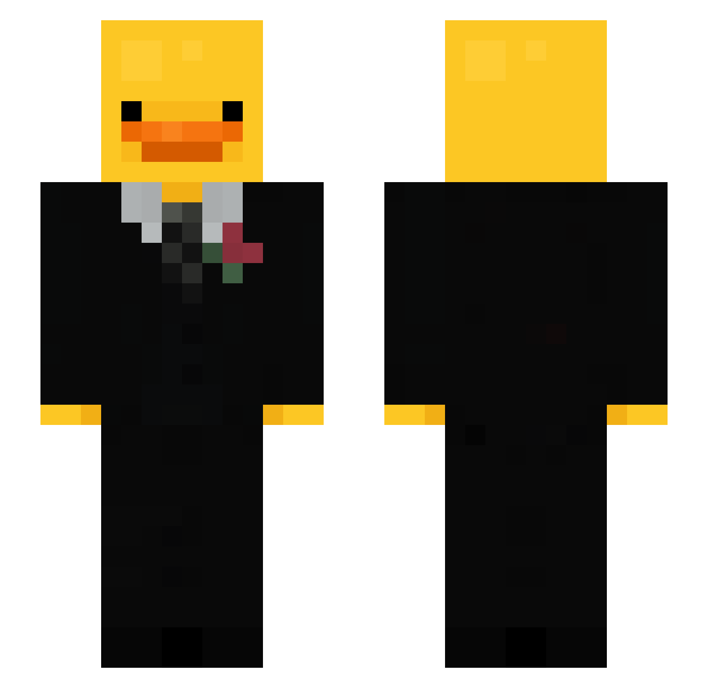Crver2 Minecraft skin, front and back view