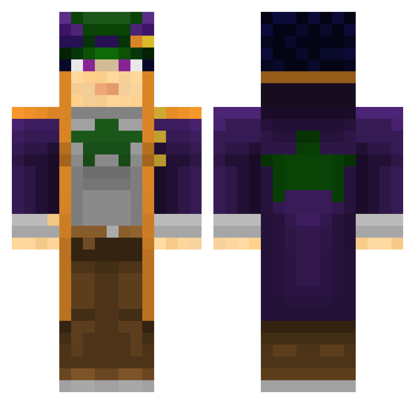 Soifran_ Minecraft skin, front and back view