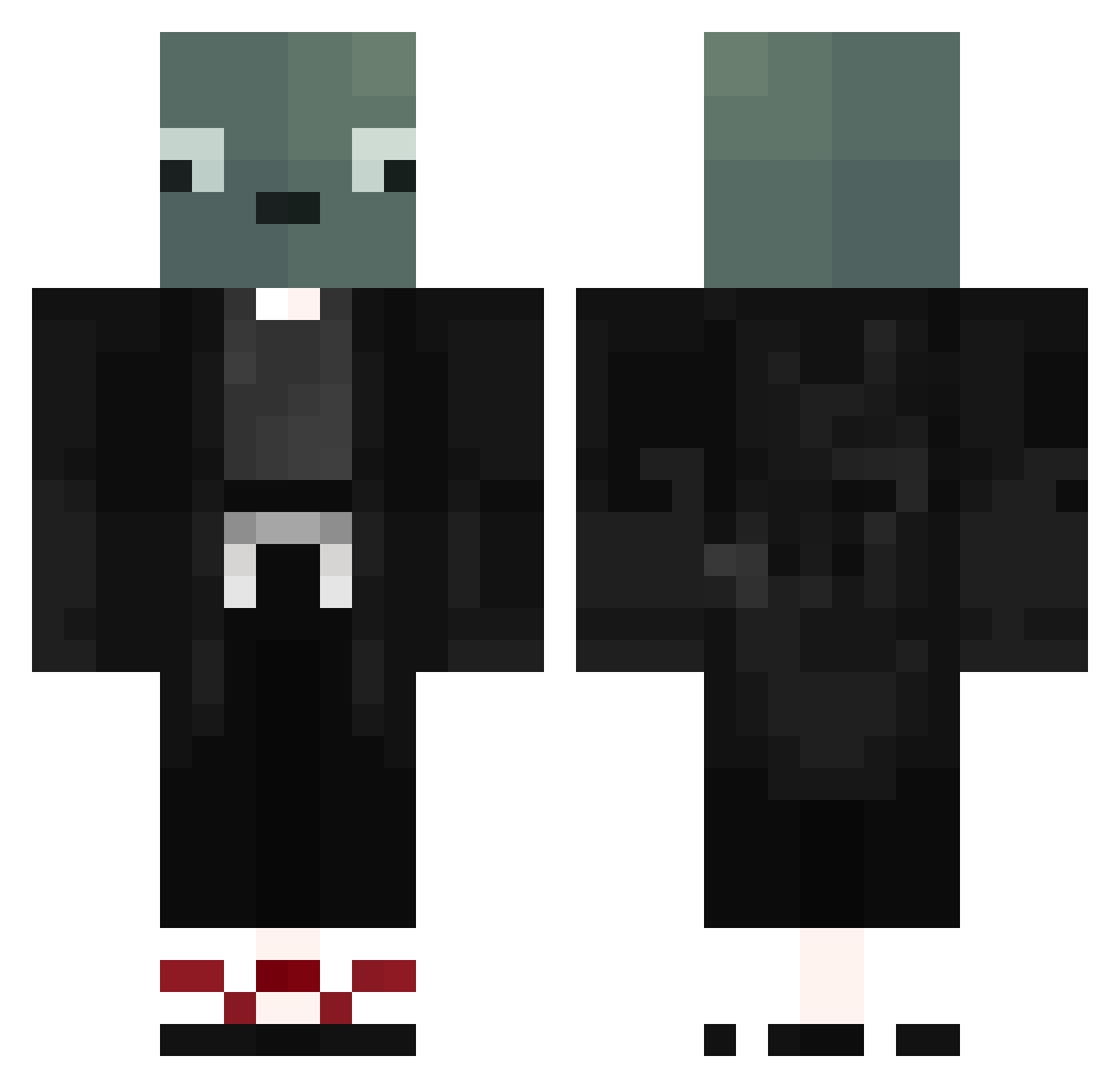 roxyraphi Minecraft skin, front and back view