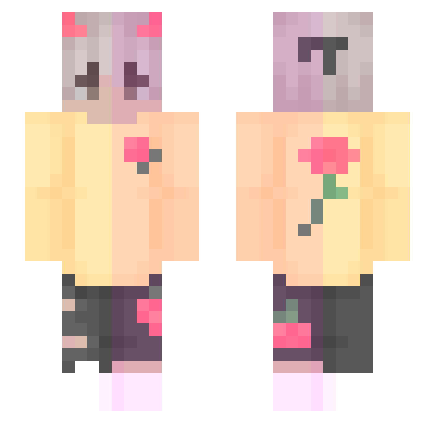 zGrillo Minecraft skin, front and back view