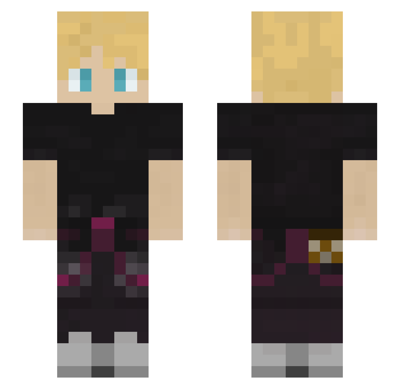Wsgoodie Minecraft skin, front and back view