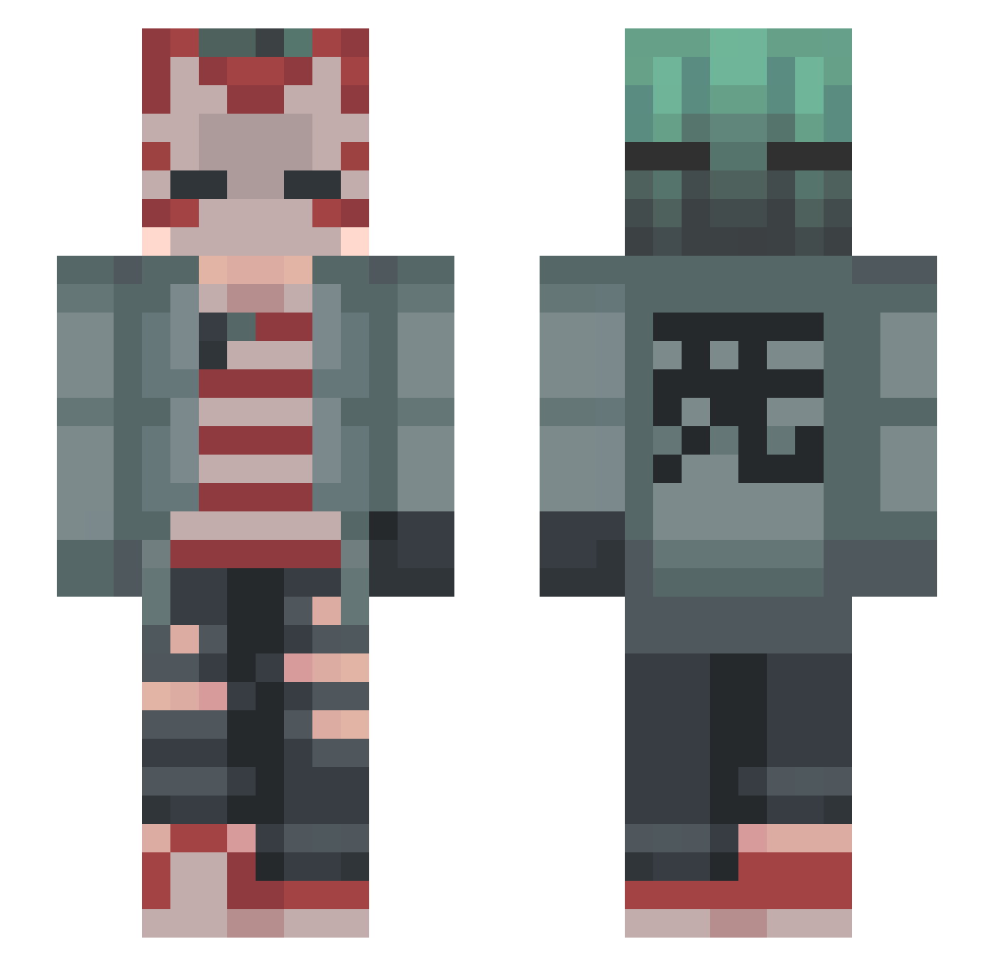 D0INGUS Minecraft skin, front and back view