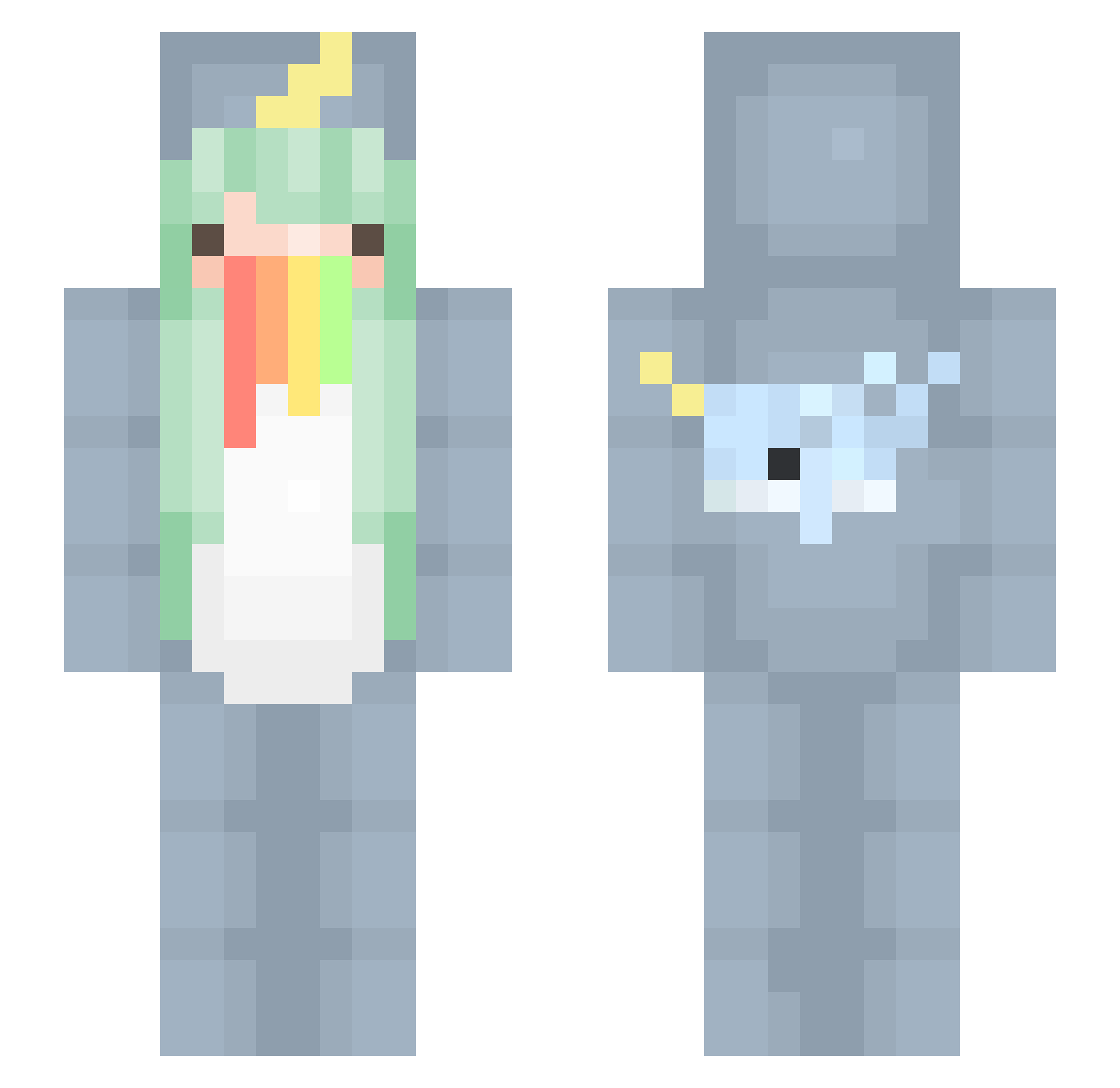 Ger Minecraft skin, front and back view