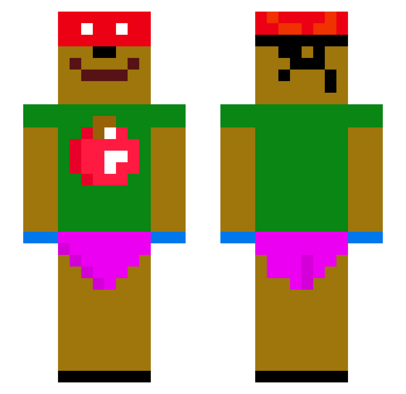 _ItzBasic_ Minecraft skin, front and back view