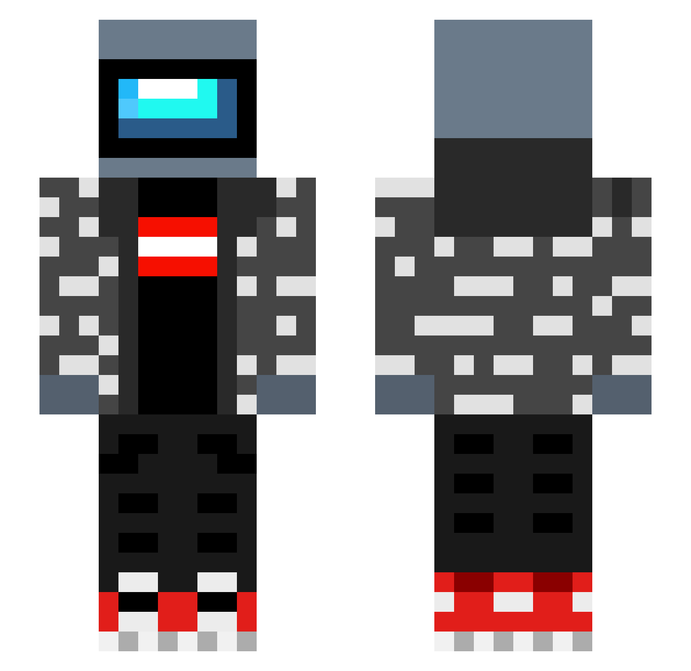 Puppup1111 Minecraft skin, front and back view