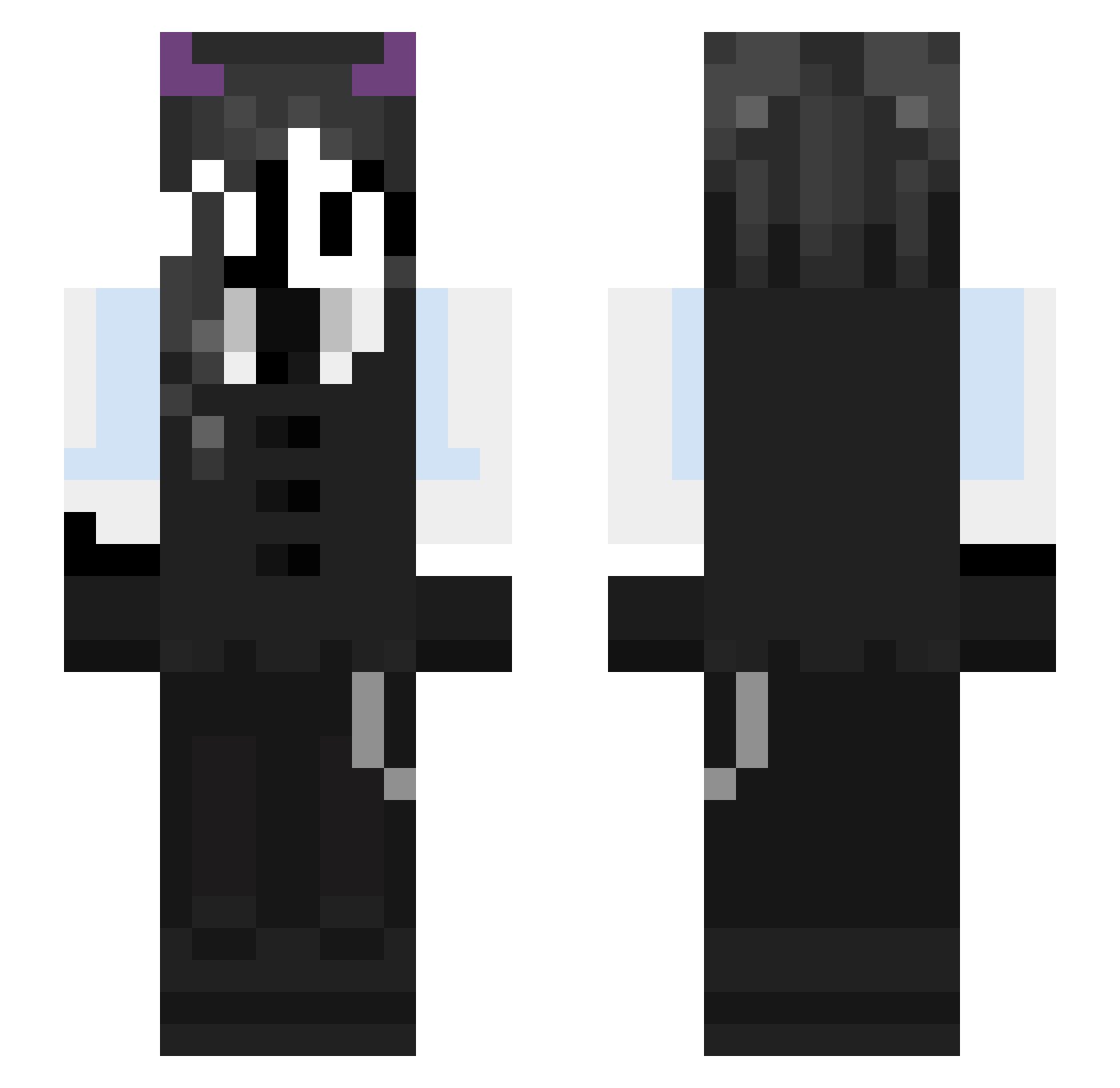 Vera1001 Minecraft skin, front and back view