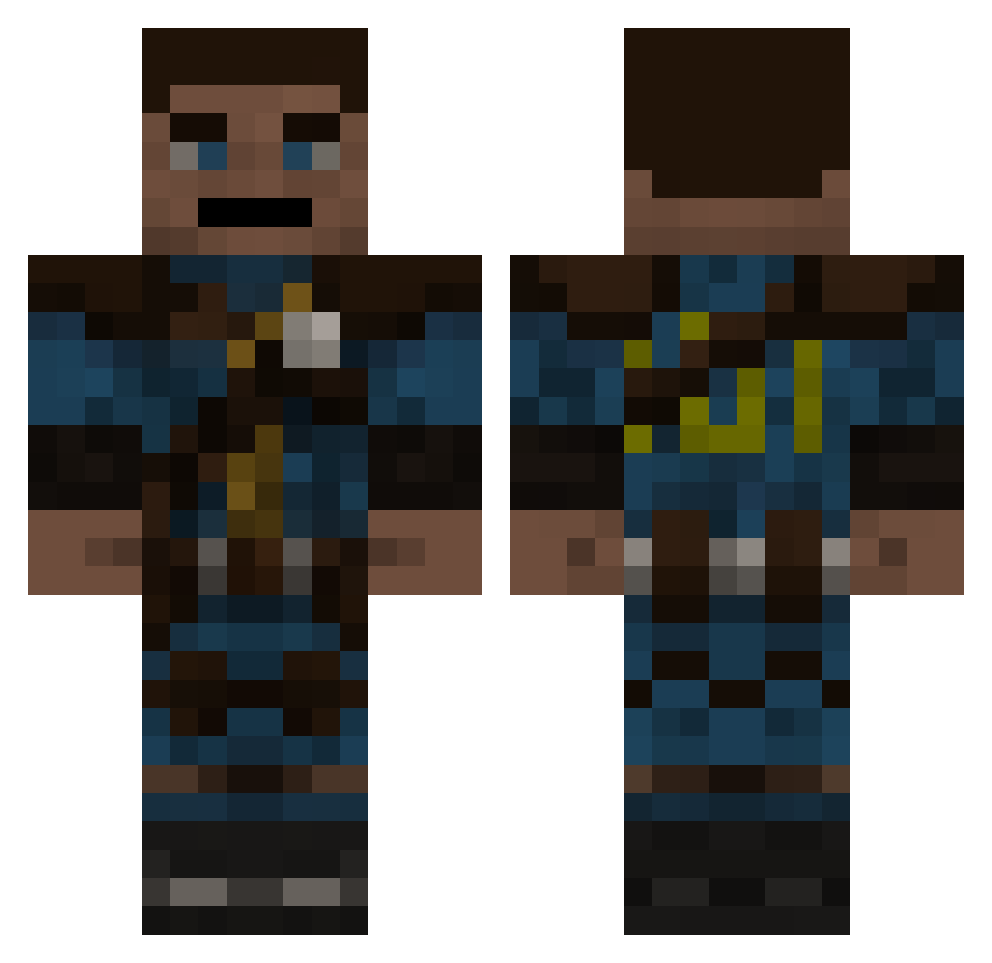 EmptyTinCan Minecraft skin, front and back view