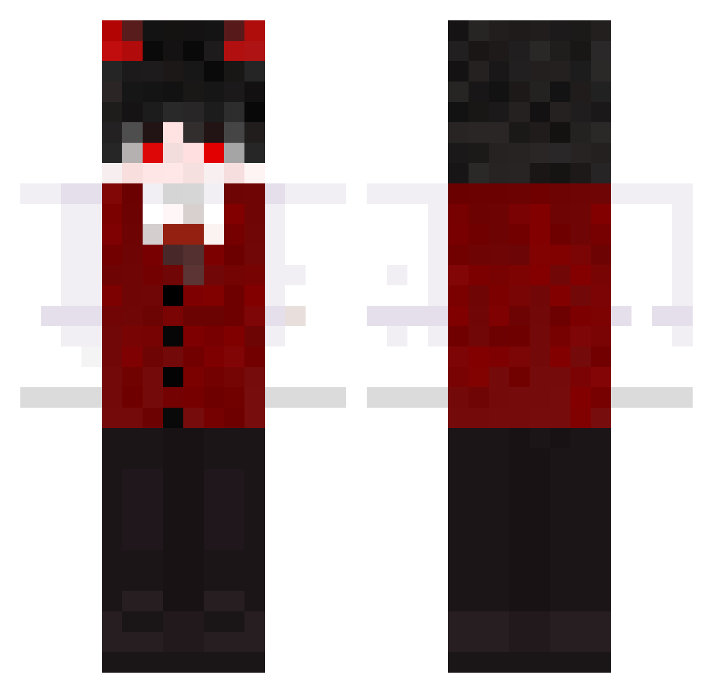 X__SENPAI__X Minecraft skin, front and back view