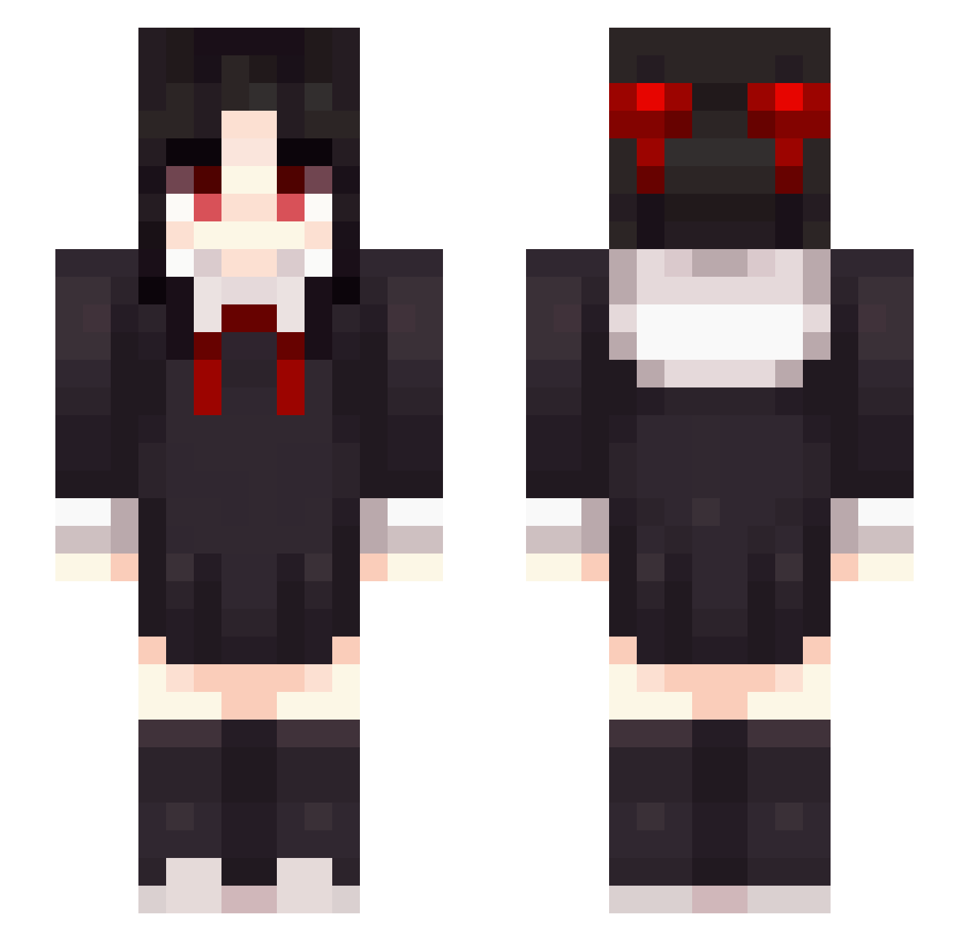 jakubcvrcek Minecraft skin, front and back view