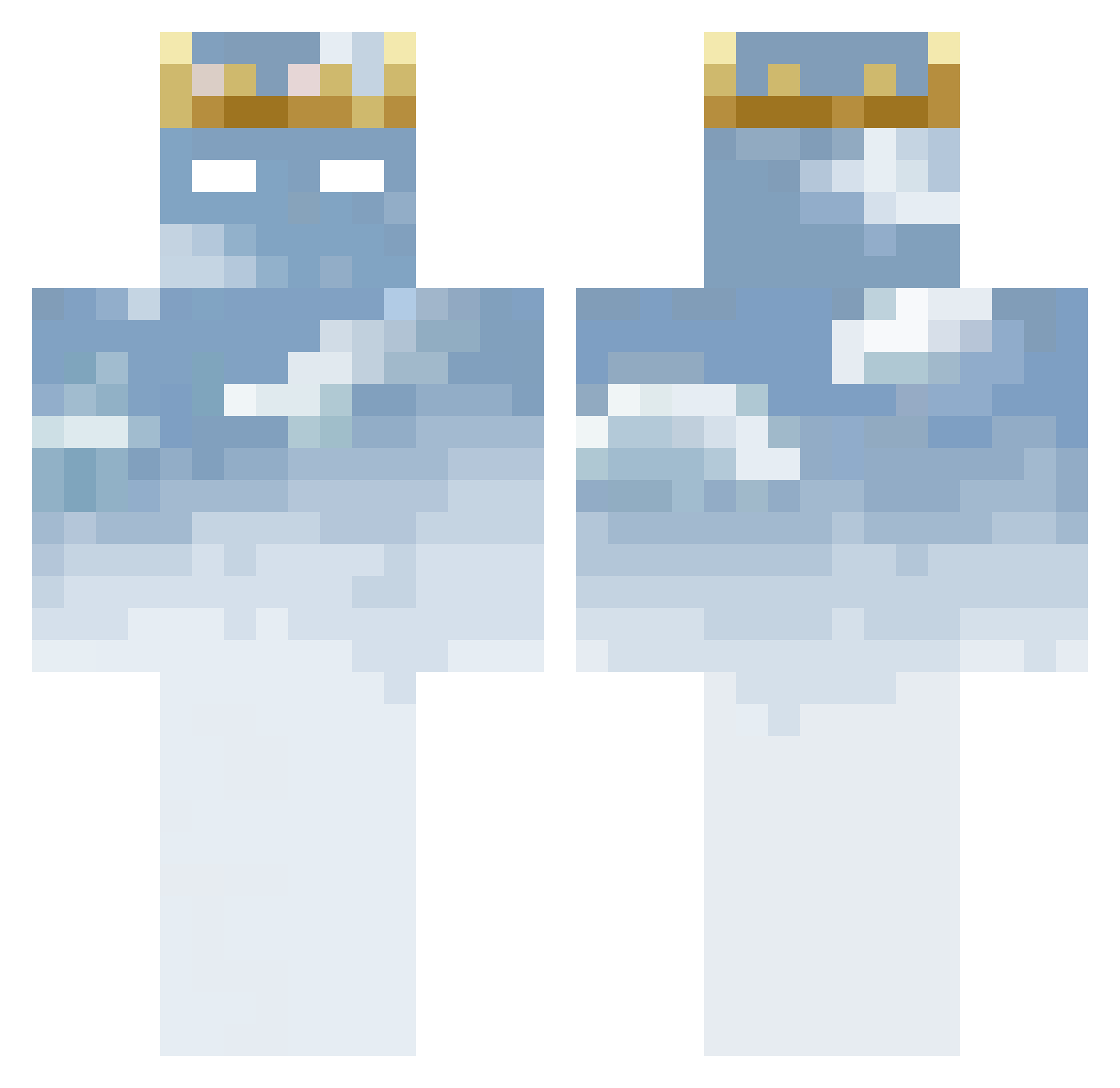 JKSkyy Minecraft skin, front and back view