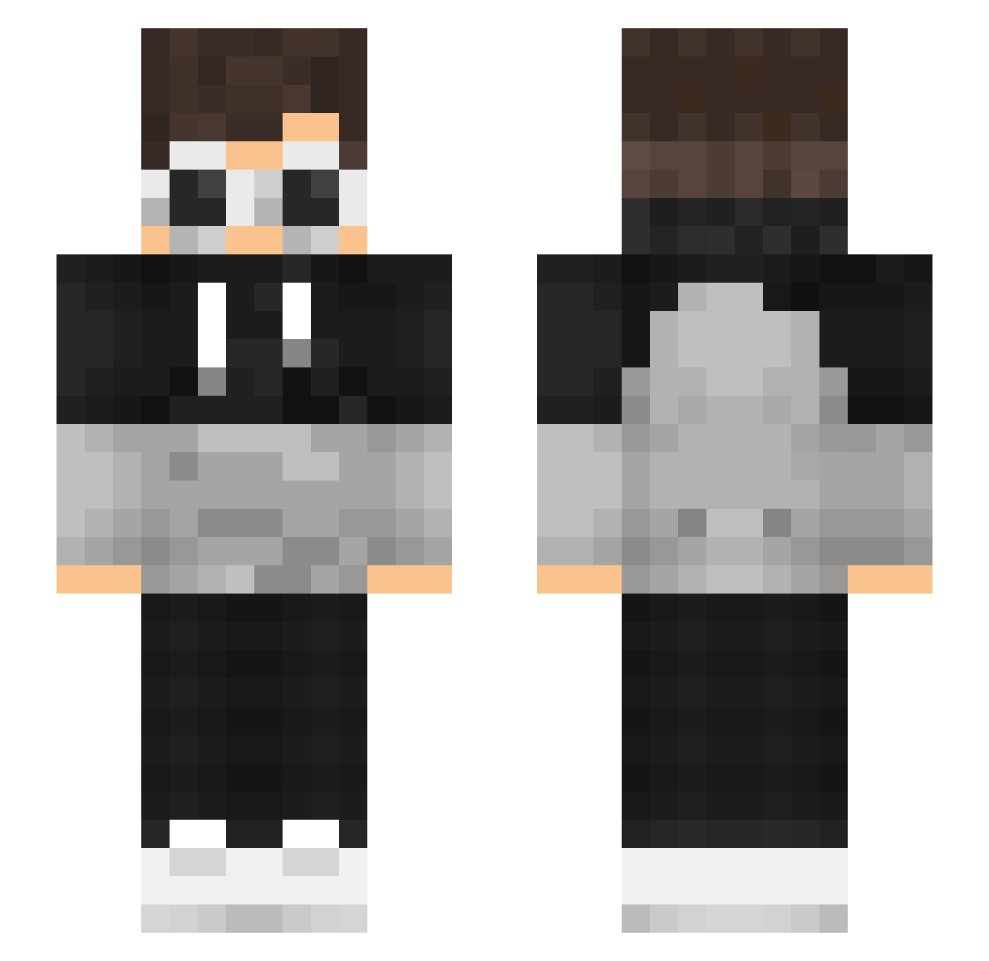 Rodmans Minecraft skin, front and back view