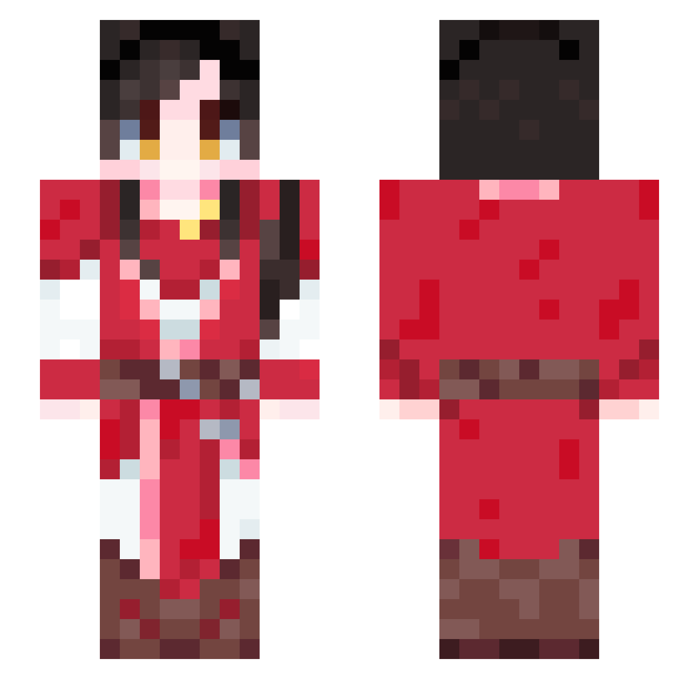 Hwasung80 Minecraft skin, front and back view