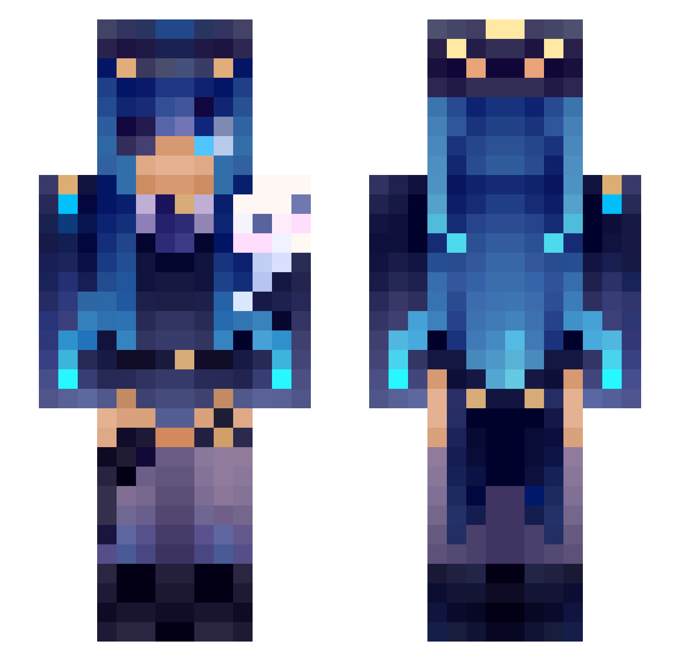 Nova_99 Minecraft skin, front and back view