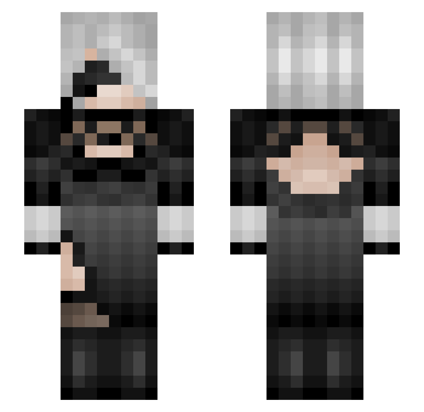 Yuzo999 Minecraft skin, front and back view