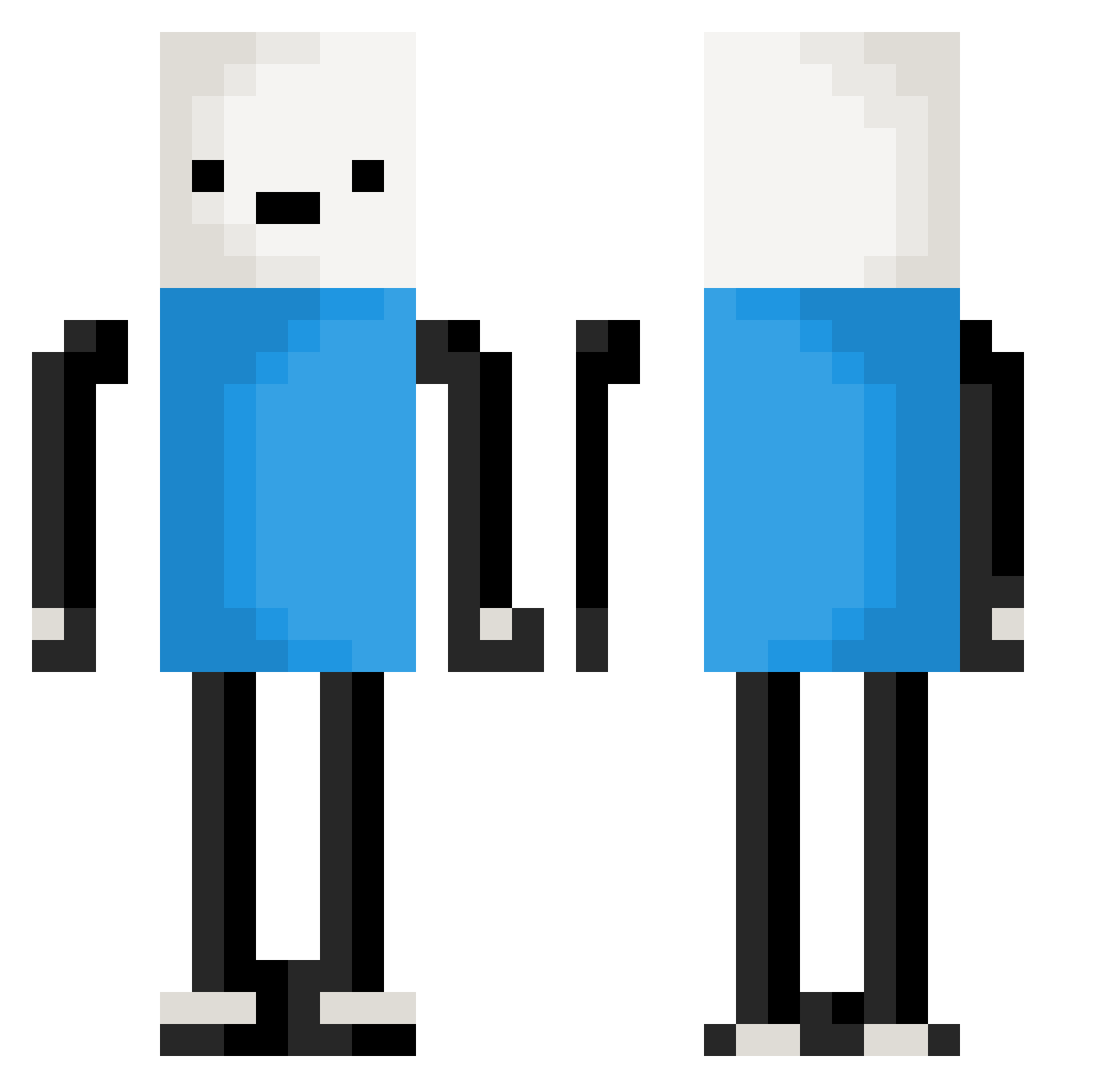 Minkun0303 Minecraft skin, front and back view