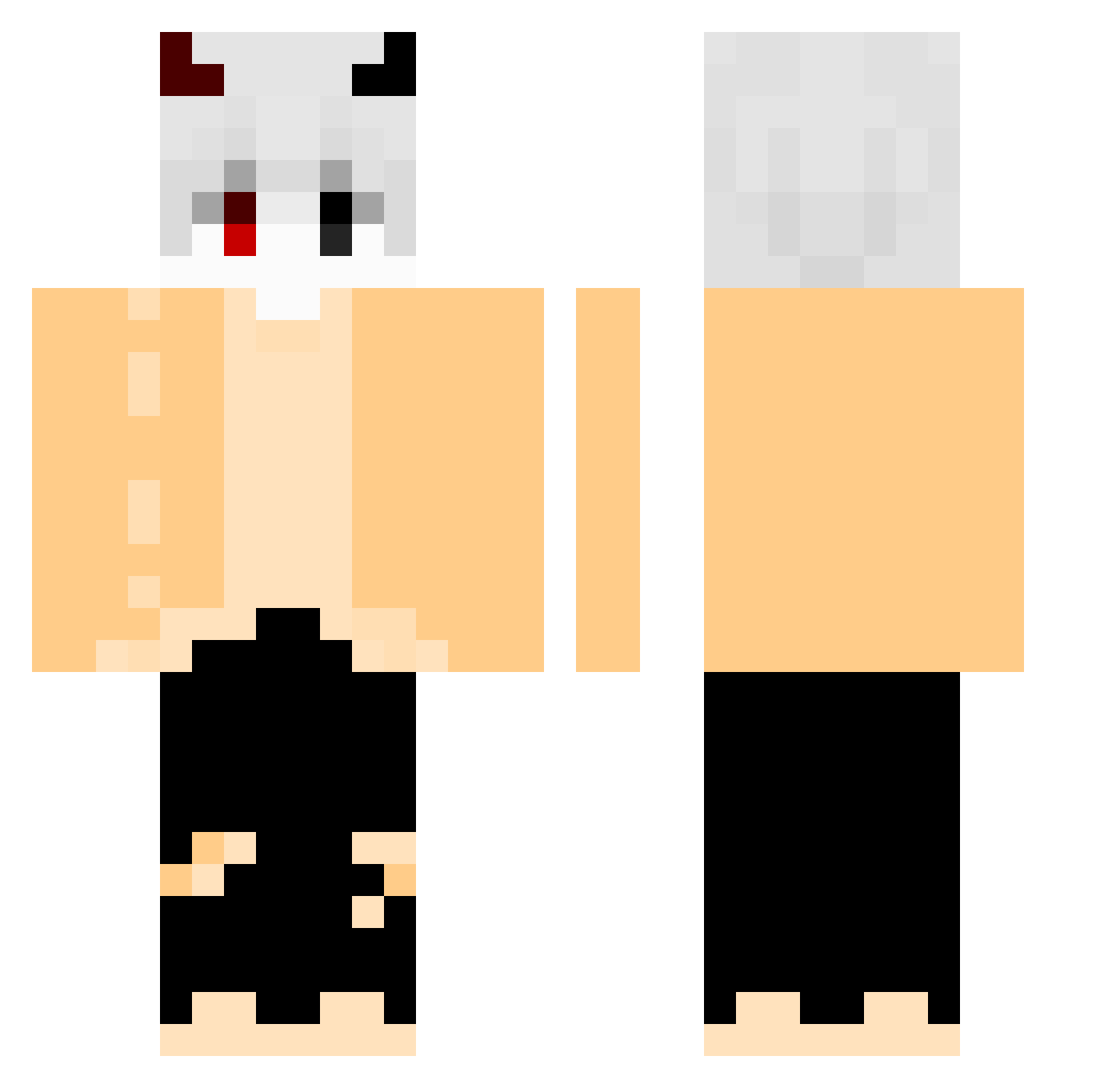 Wexinnn Minecraft skin, front and back view