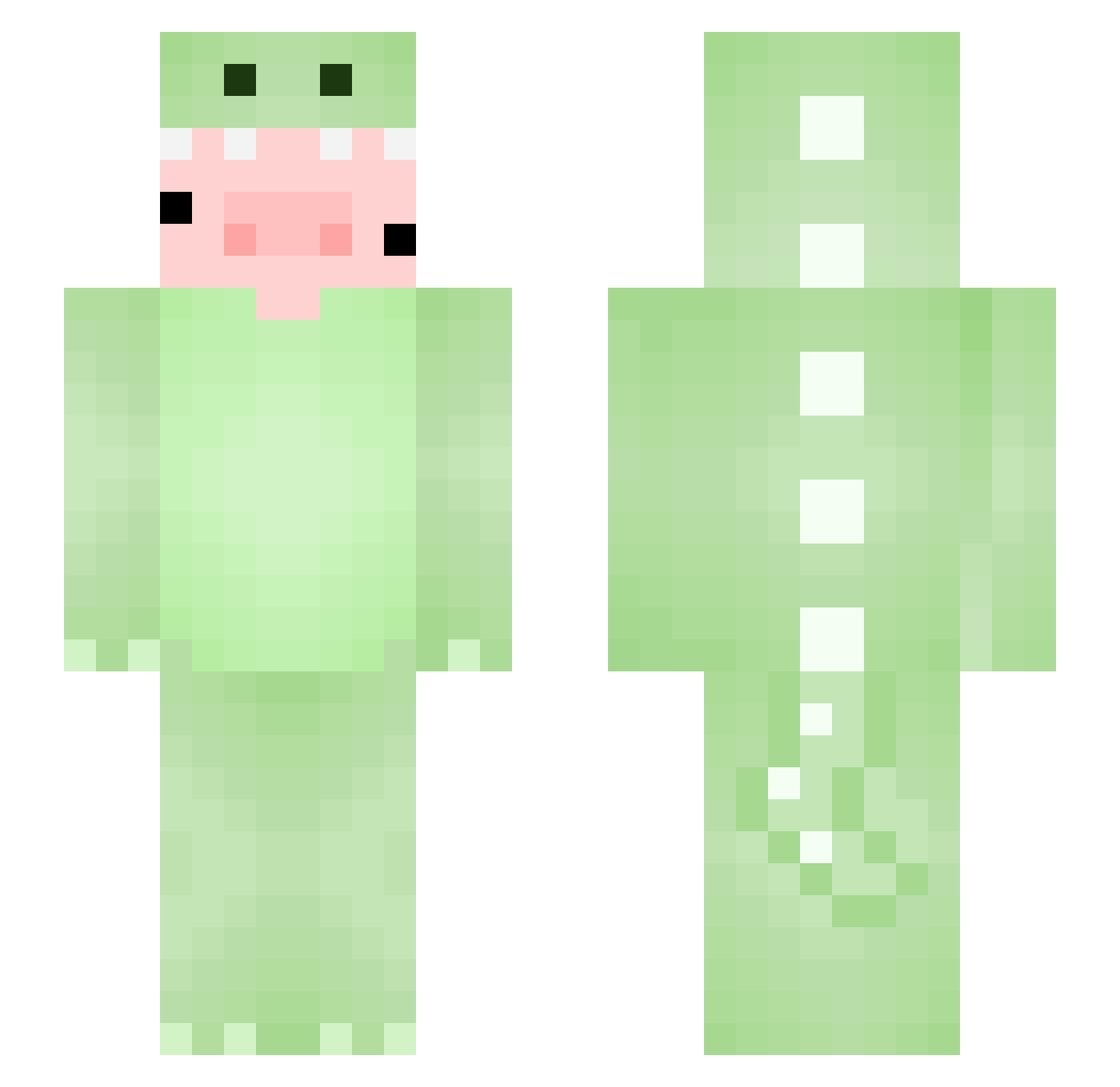 fmyzl Minecraft skin, front and back view